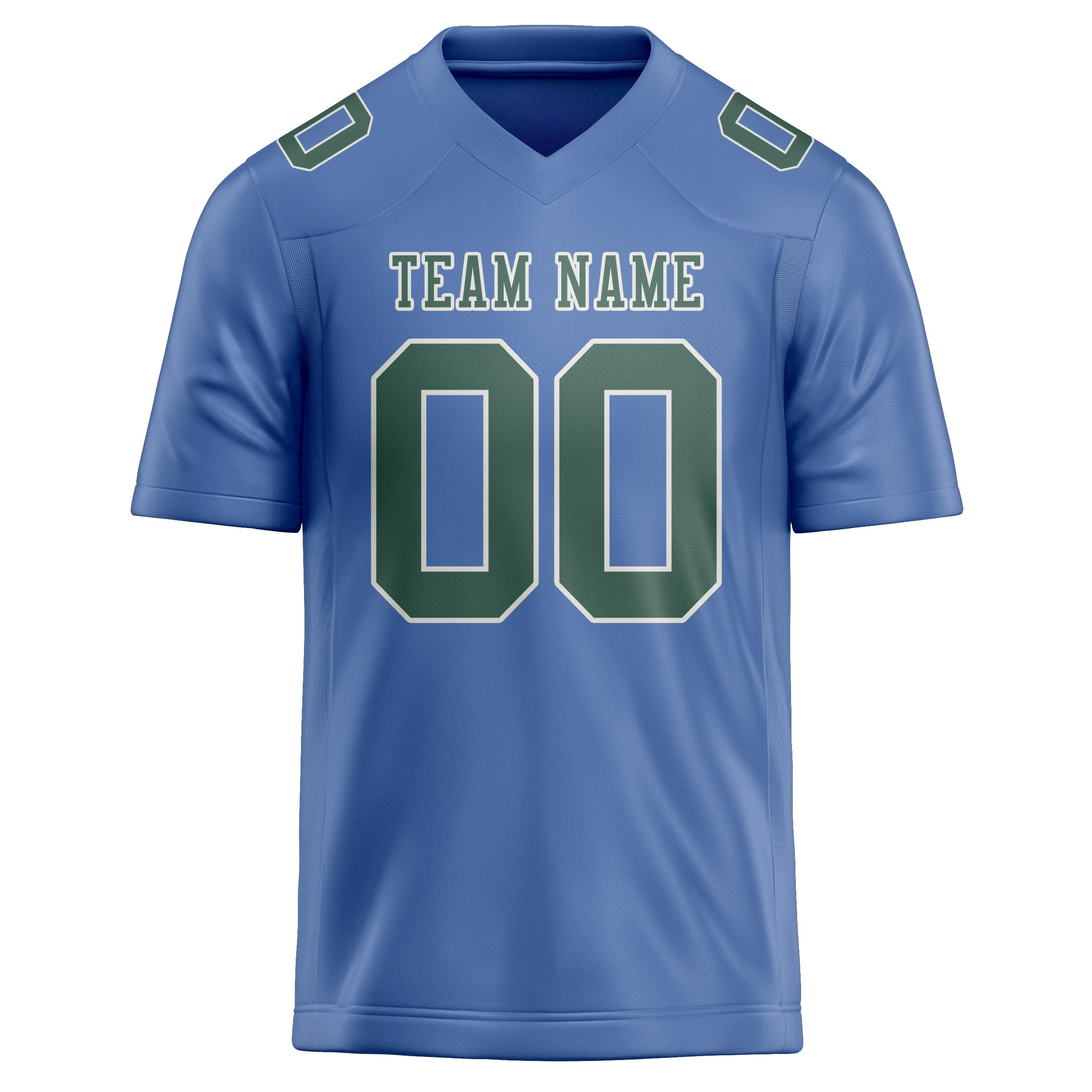 Custom Light Blue Blue Green Football Jersey sold by Tailorly product image thumbnail 2