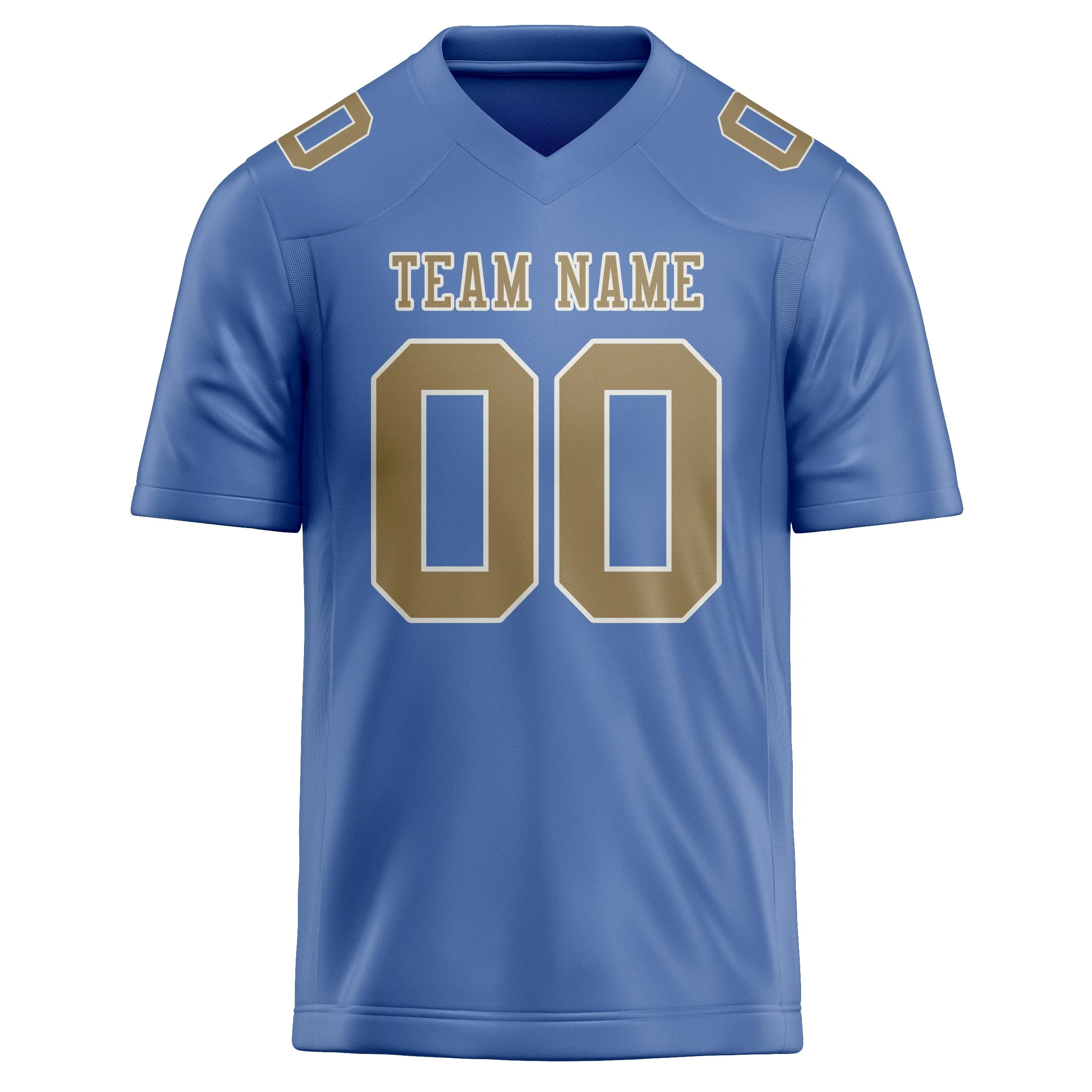 Custom Light Blue Light Khaki Football Jersey sold by Tailorly product image thumbnail 2