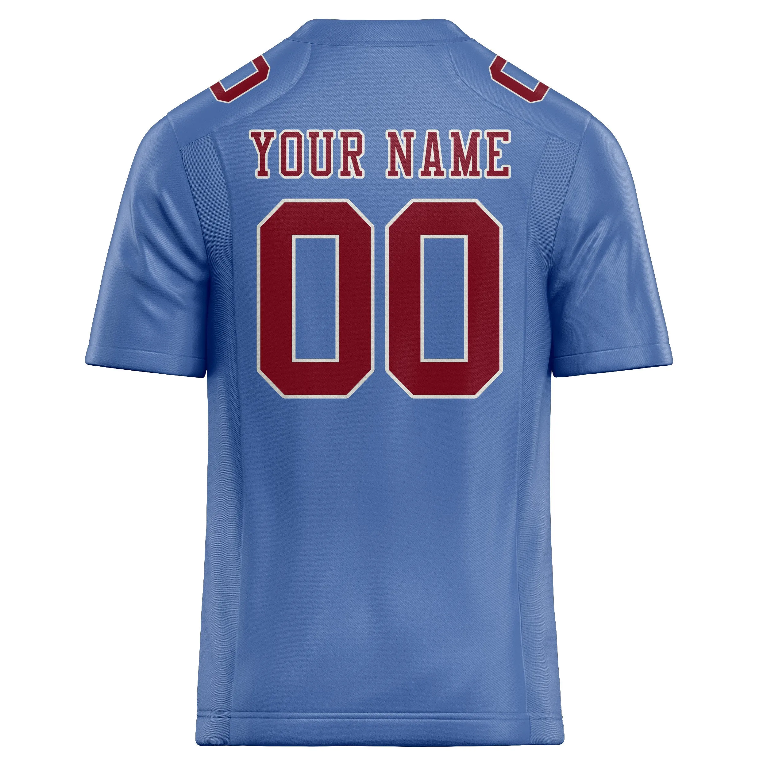 Custom Light Blue Crimson Red Football Jersey sold by Tailorly product image thumbnail 3
