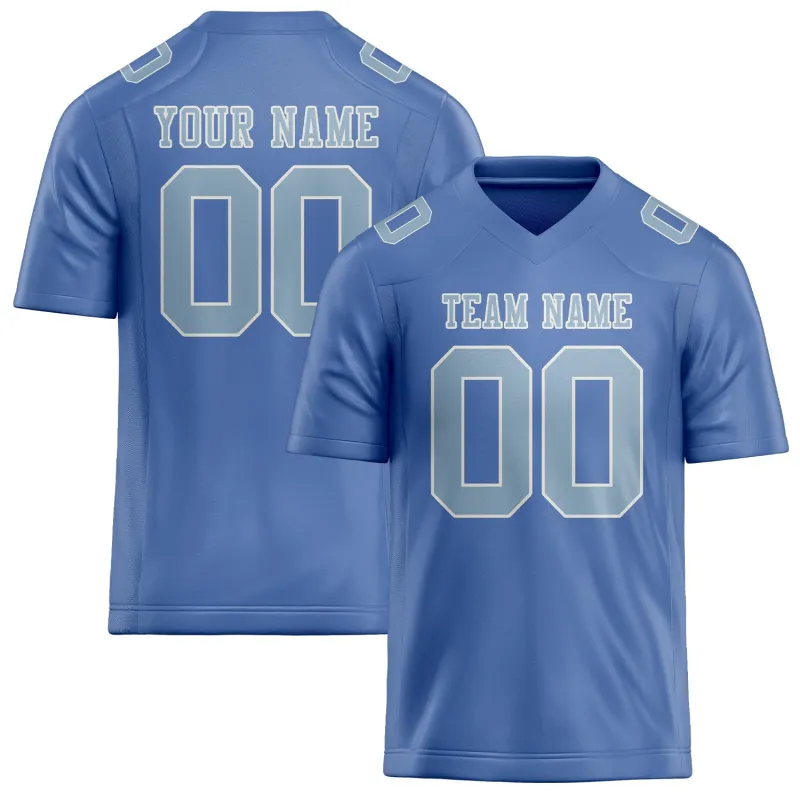 Custom Light Blue Light Blue Football Jersey made by Tailorly