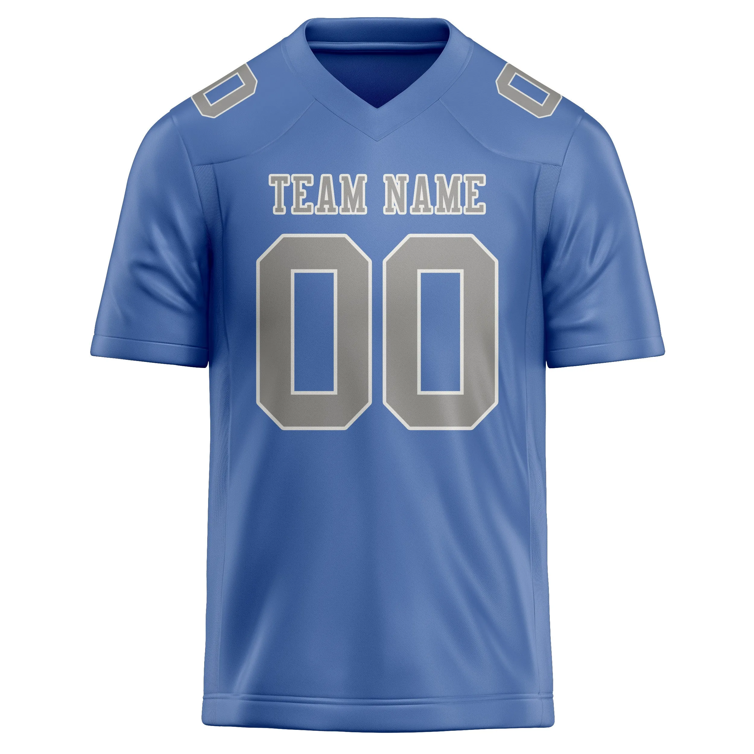 Custom Light Blue Gray Football Jersey sold by Tailorly product image thumbnail 2