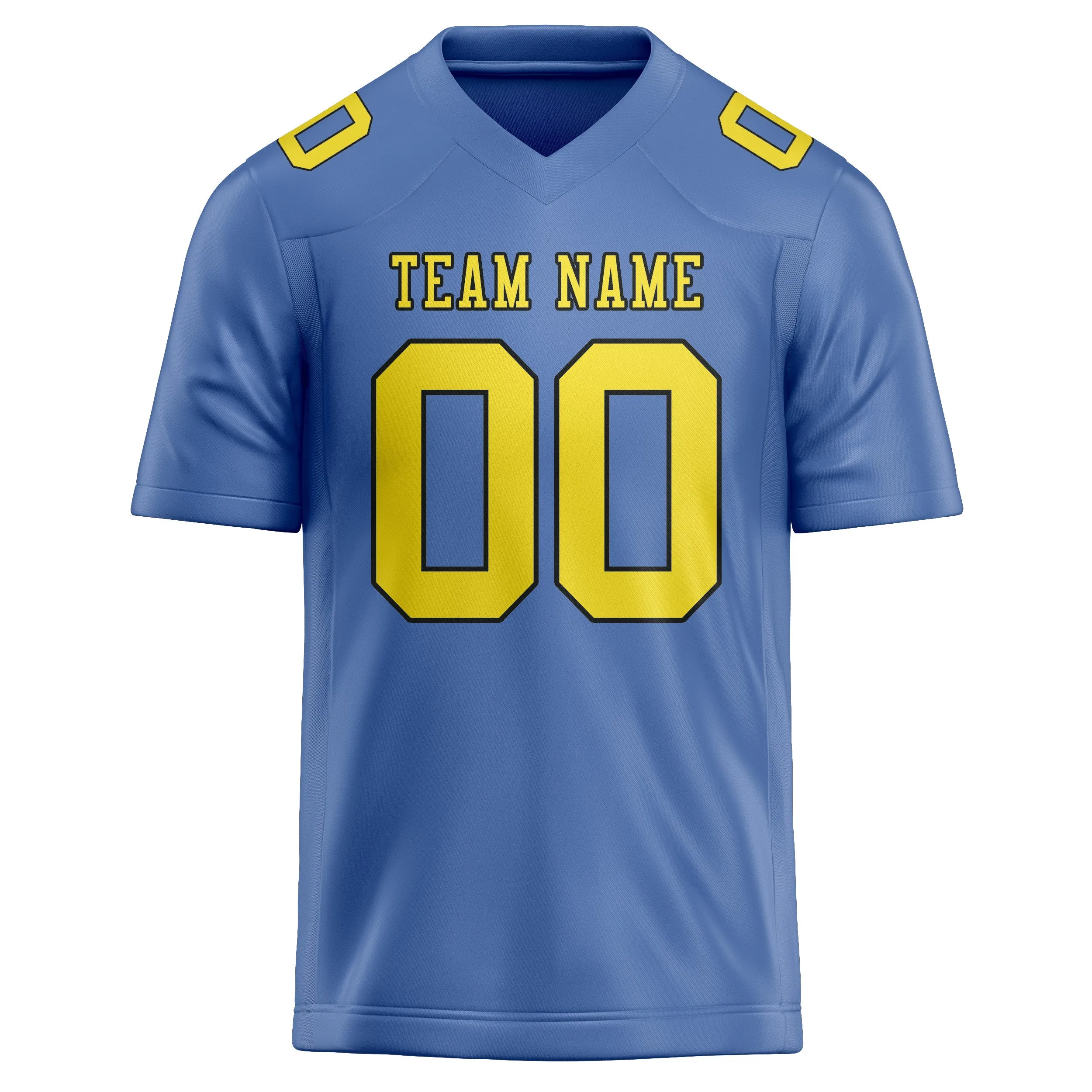 Custom Light Blue Light Yellow Football Jersey sold by Tailorly product image thumbnail 2