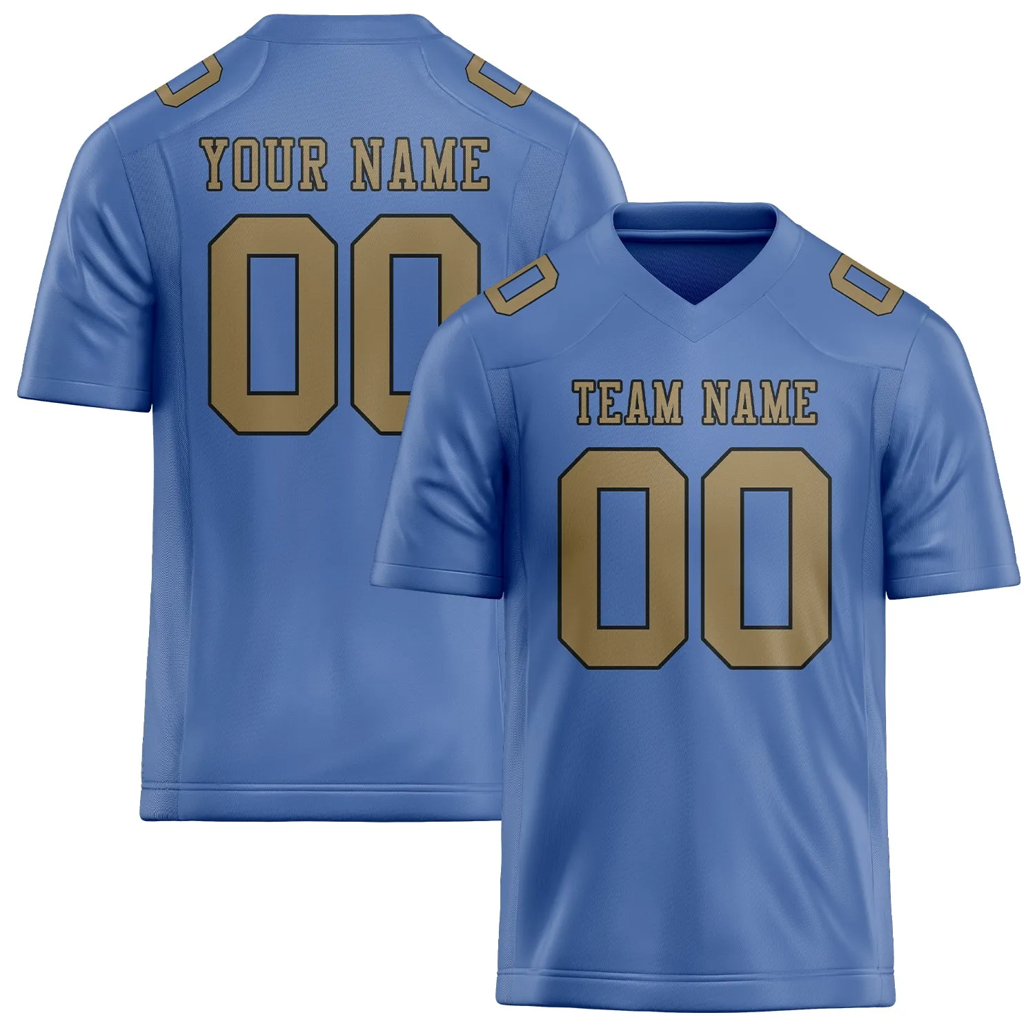 Custom Light Blue Light Khaki Football Jersey sold by Tailorly