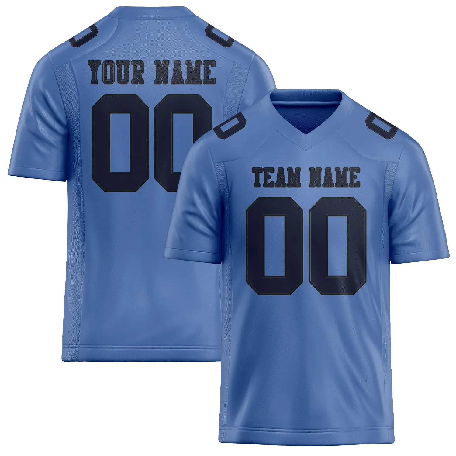 Custom Light Blue Navy Football Jersey sold by Tailorly