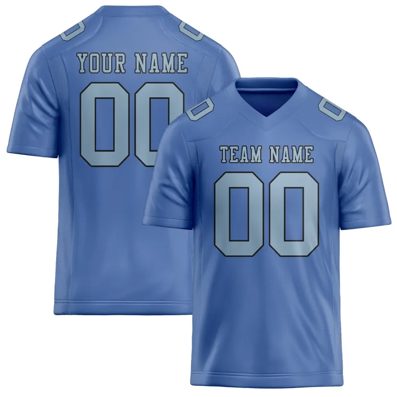Custom Light Blue Light Blue Football Jersey made by Tailorly