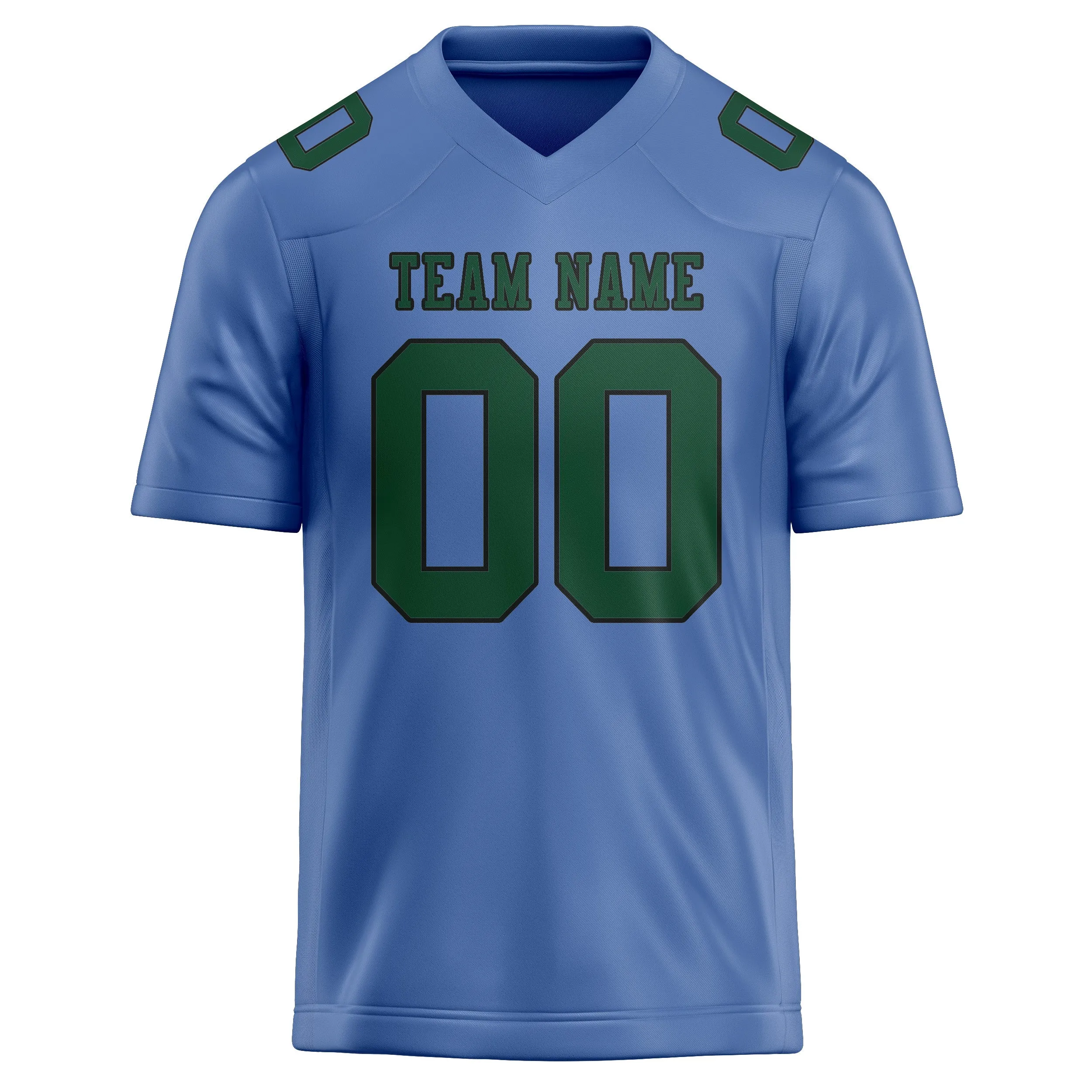 Custom Light Blue Green Football Jersey sold by Tailorly product image thumbnail 2