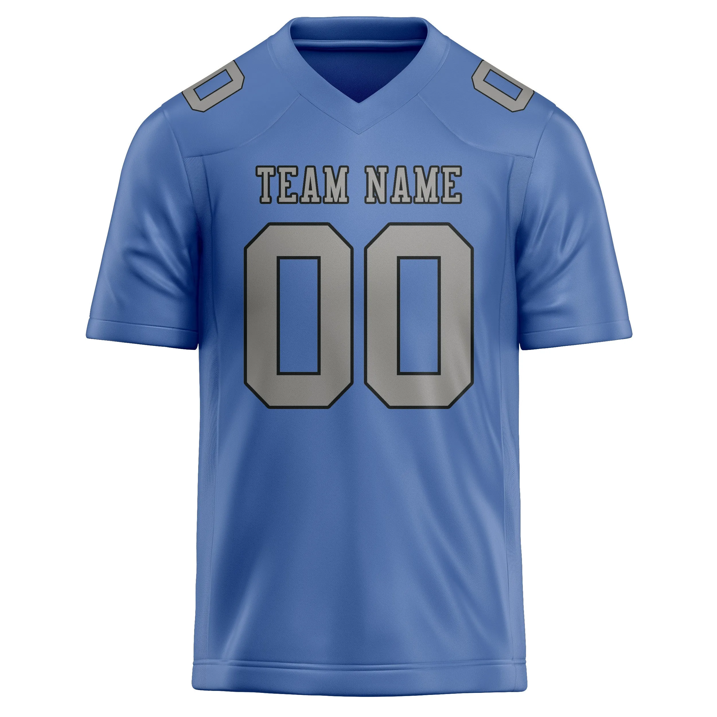 Custom Light Blue Gray Football Jersey sold by Tailorly product image thumbnail 2