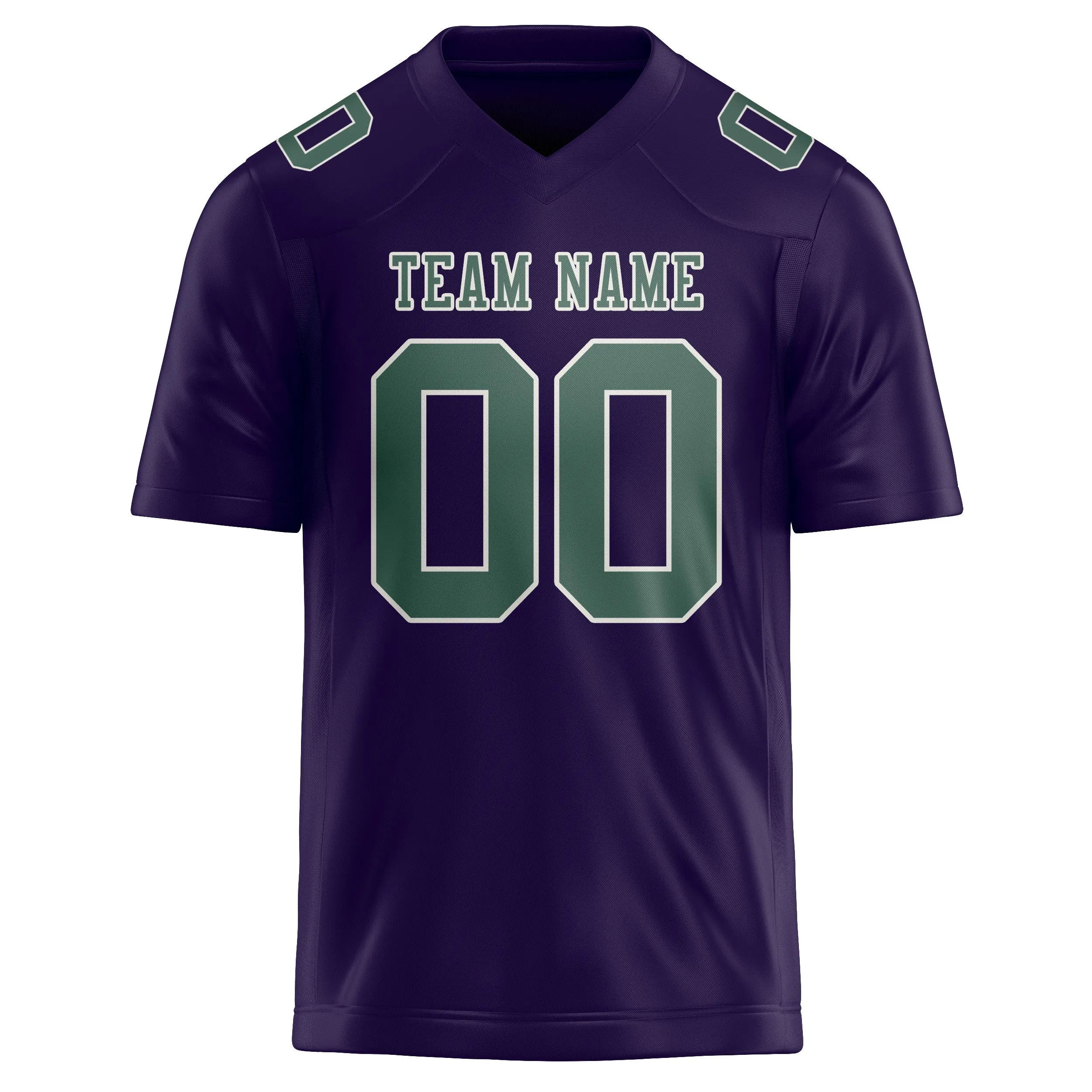 Custom Purple Blue Green Football Jersey sold by Tailorly product image thumbnail 2