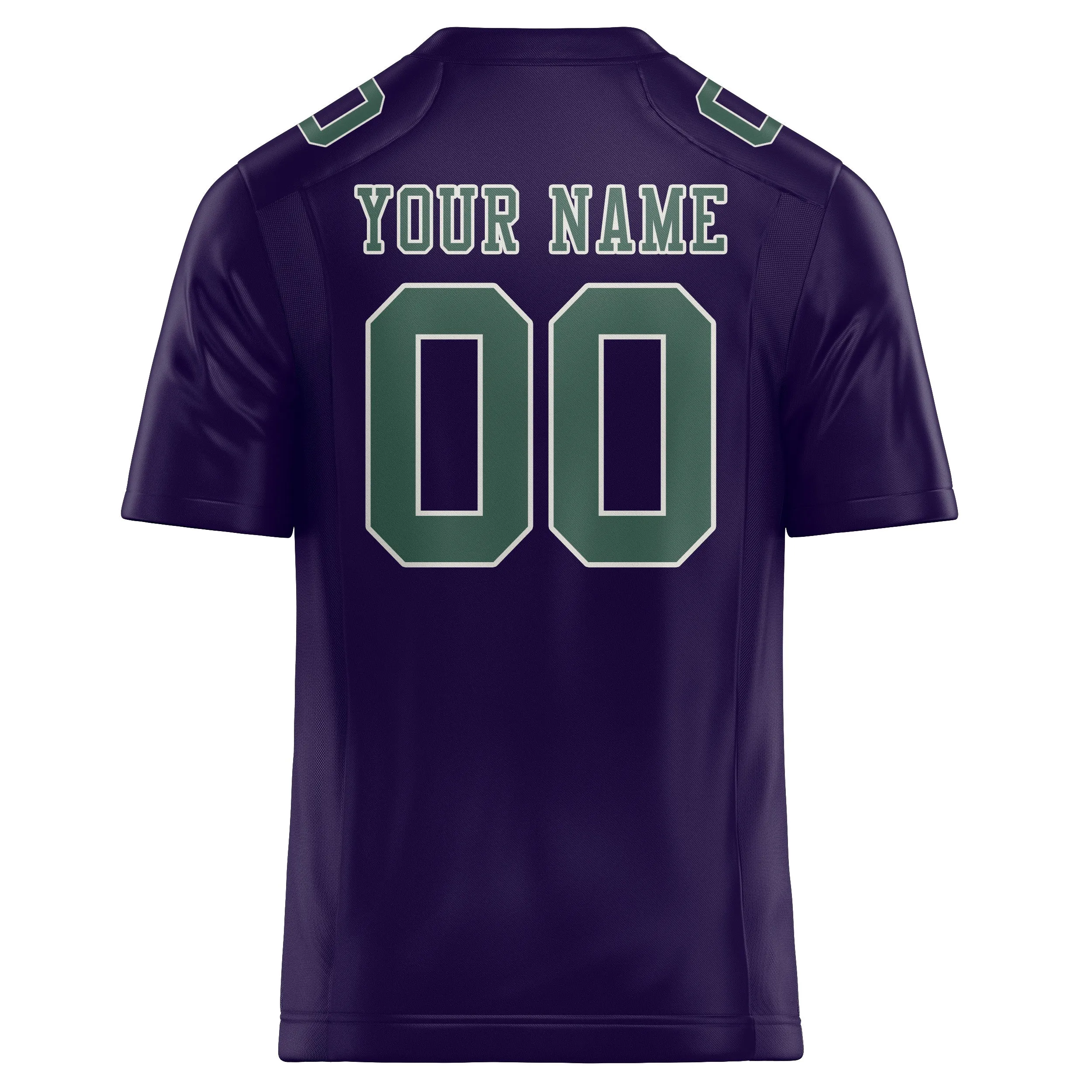 Custom Purple Blue Green Football Jersey sold by Tailorly product image thumbnail 3