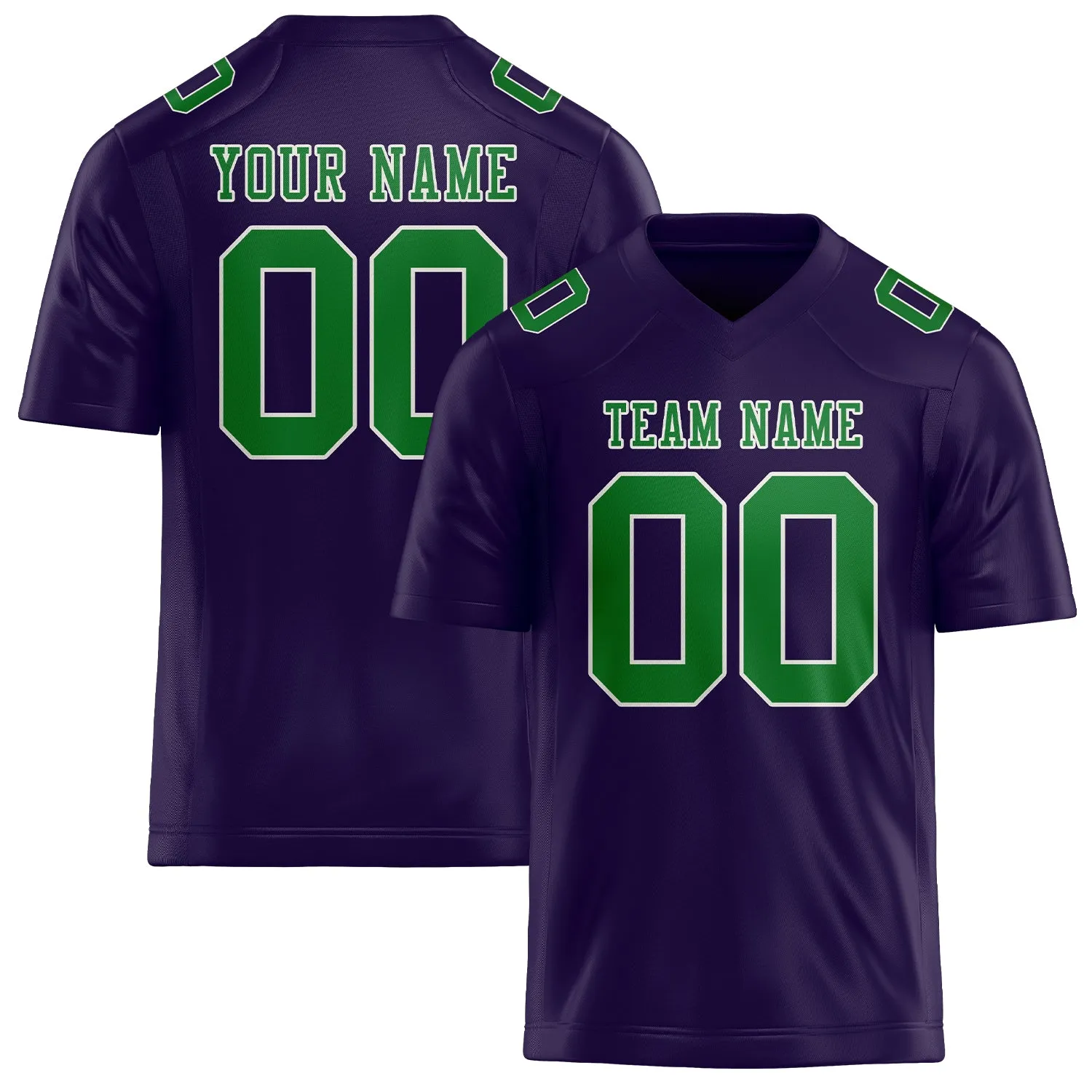 Custom Purple Emerald Green Football Jersey sold by Tailorly