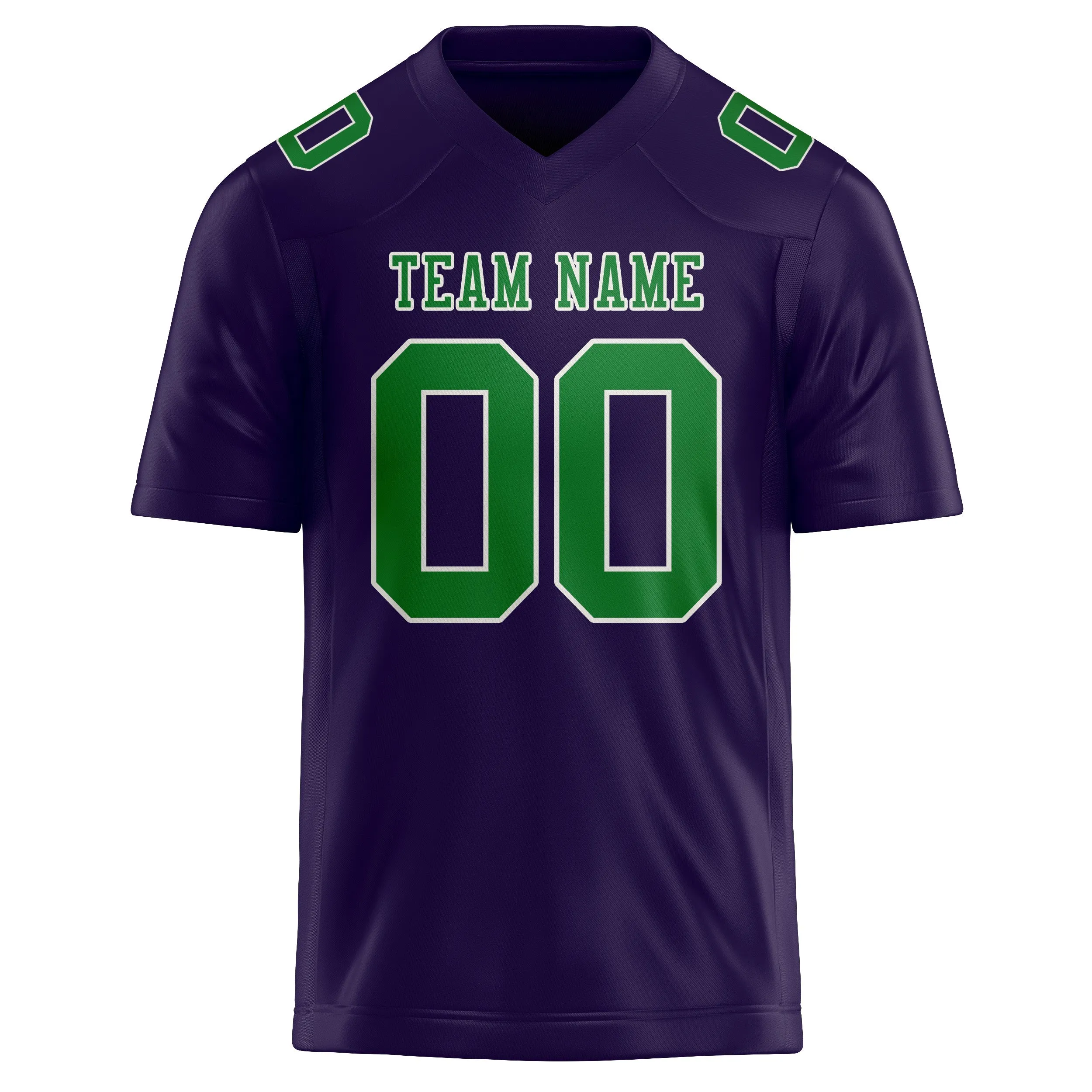 Custom Purple Emerald Green Football Jersey sold by Tailorly product image thumbnail 2