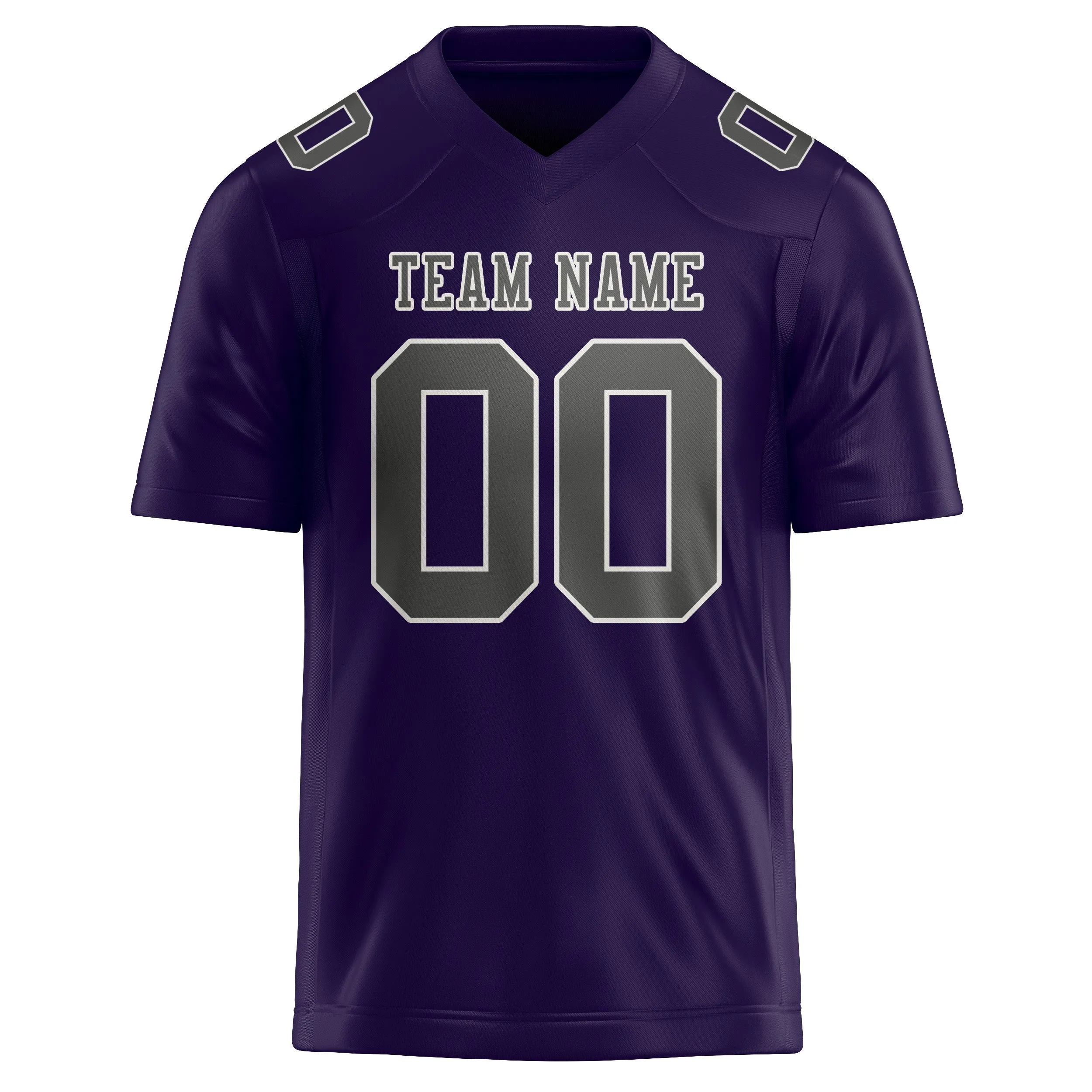 Custom Purple Dark Grey Football Jersey sold by Tailorly product image thumbnail 2
