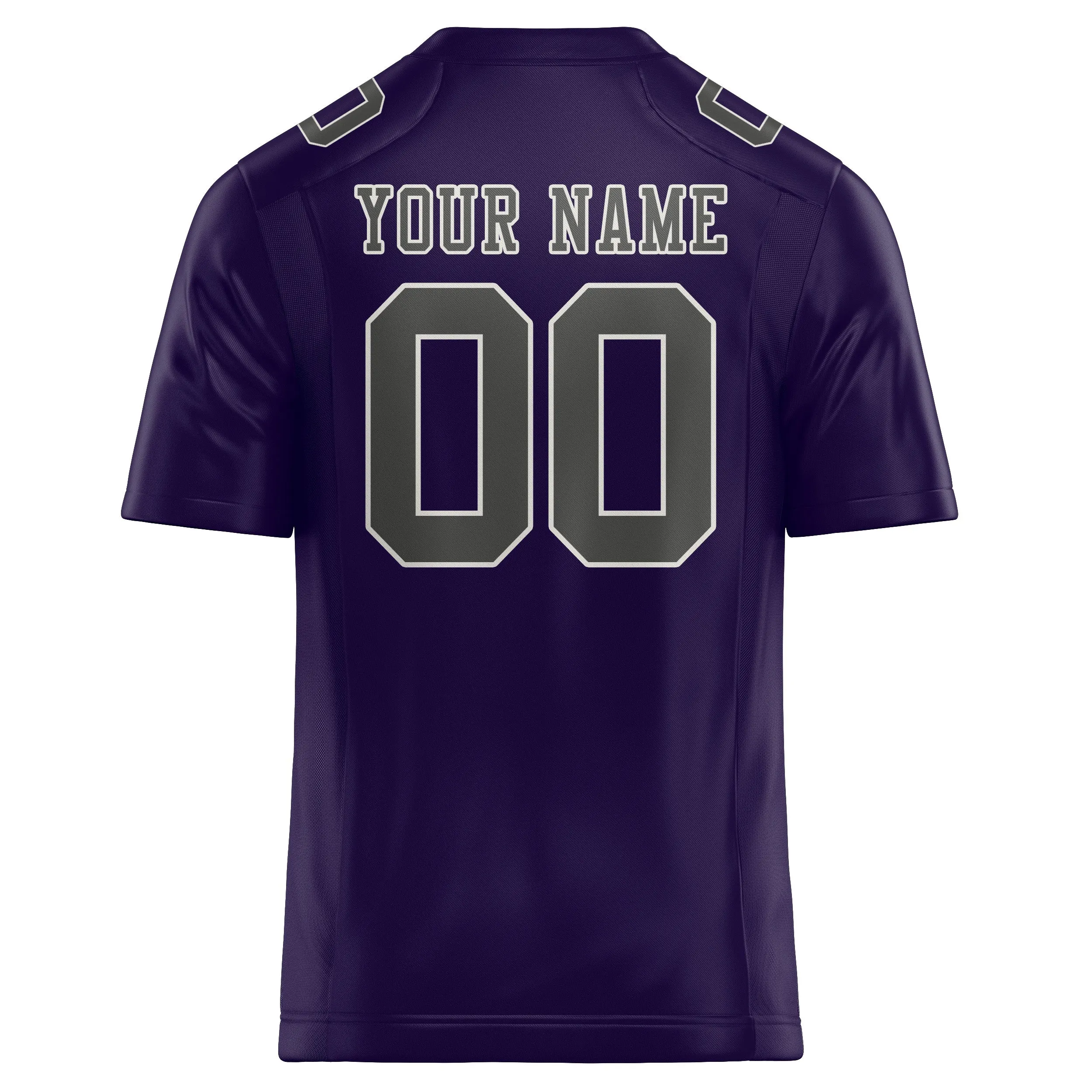 Custom Purple Dark Grey Football Jersey sold by Tailorly product image thumbnail 3