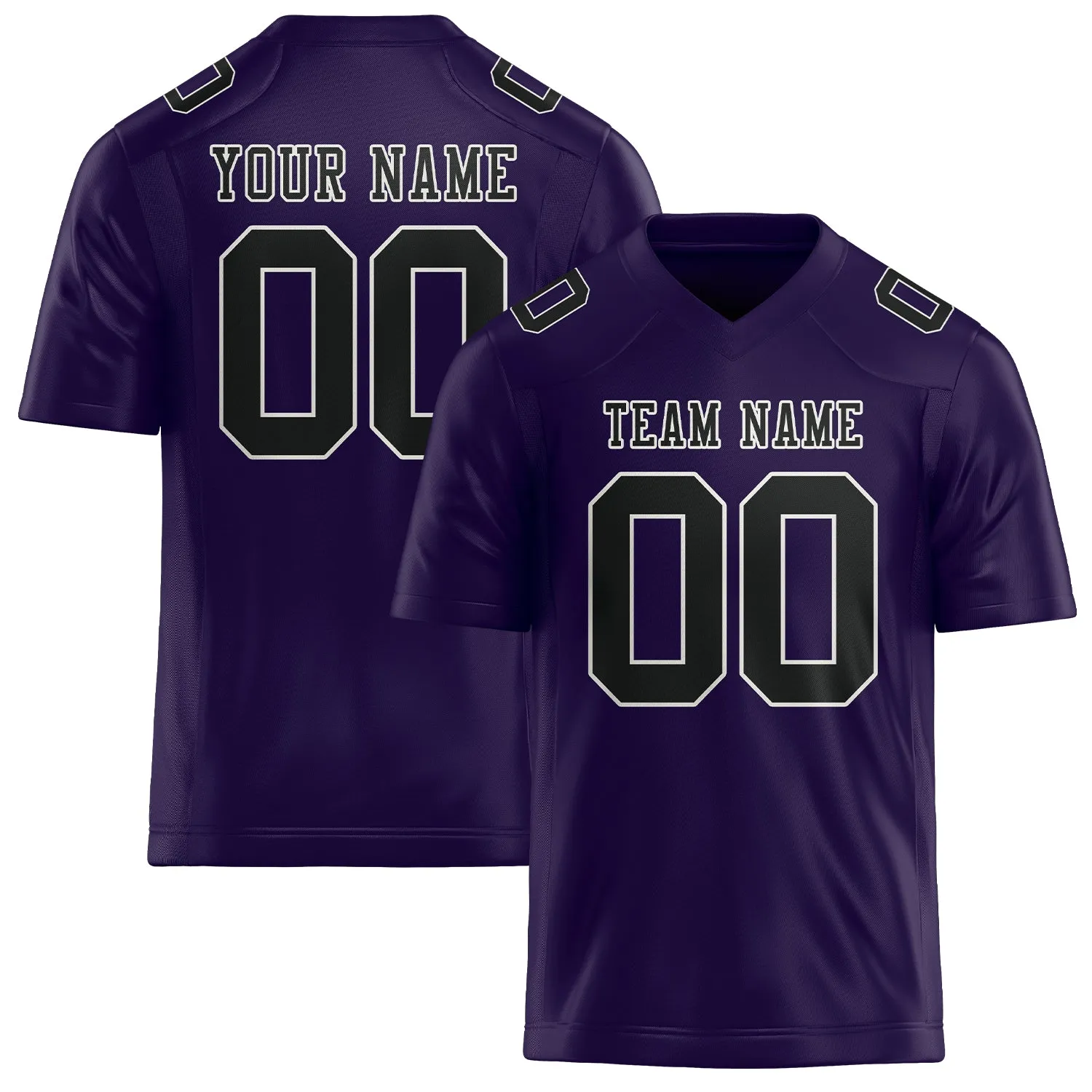 Custom Purple Black Football Jersey sold by Tailorly