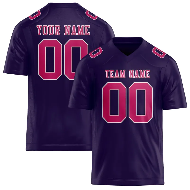 Custom Purple Pink Football Jersey made by Tailorly
