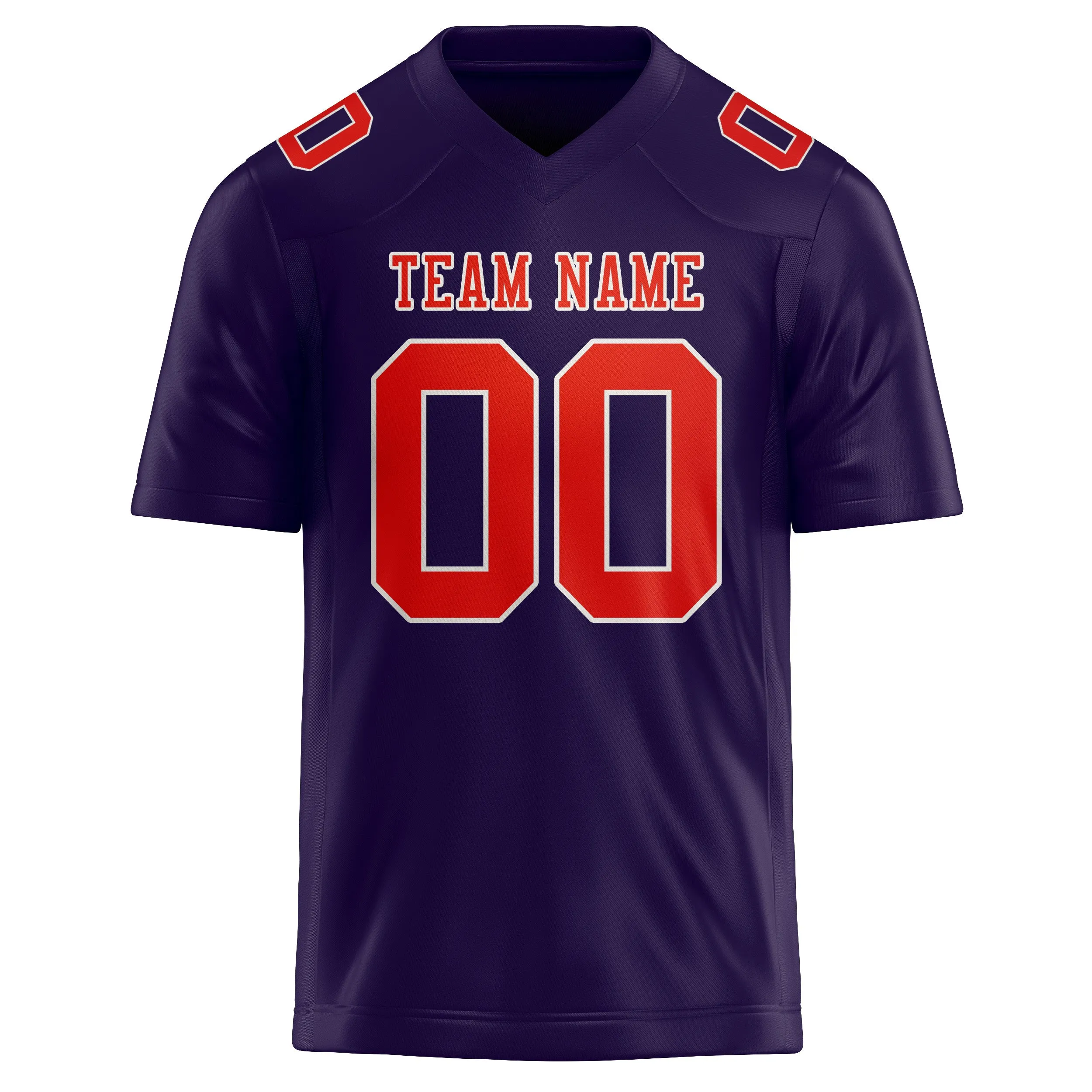 Custom Purple Orange Red Football Jersey sold by Tailorly product image thumbnail 2