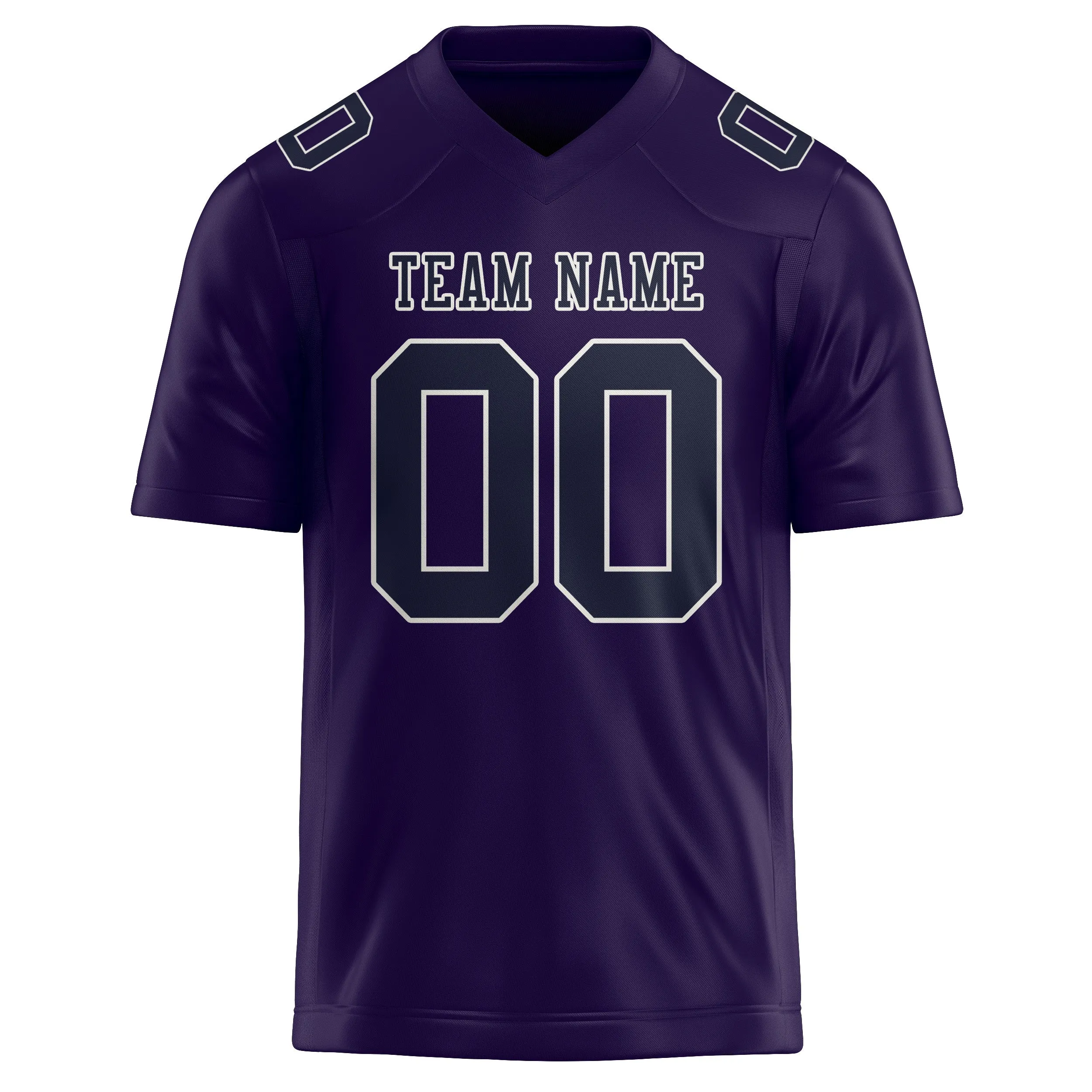 Custom Purple Navy Football Jersey sold by Tailorly product image thumbnail 2