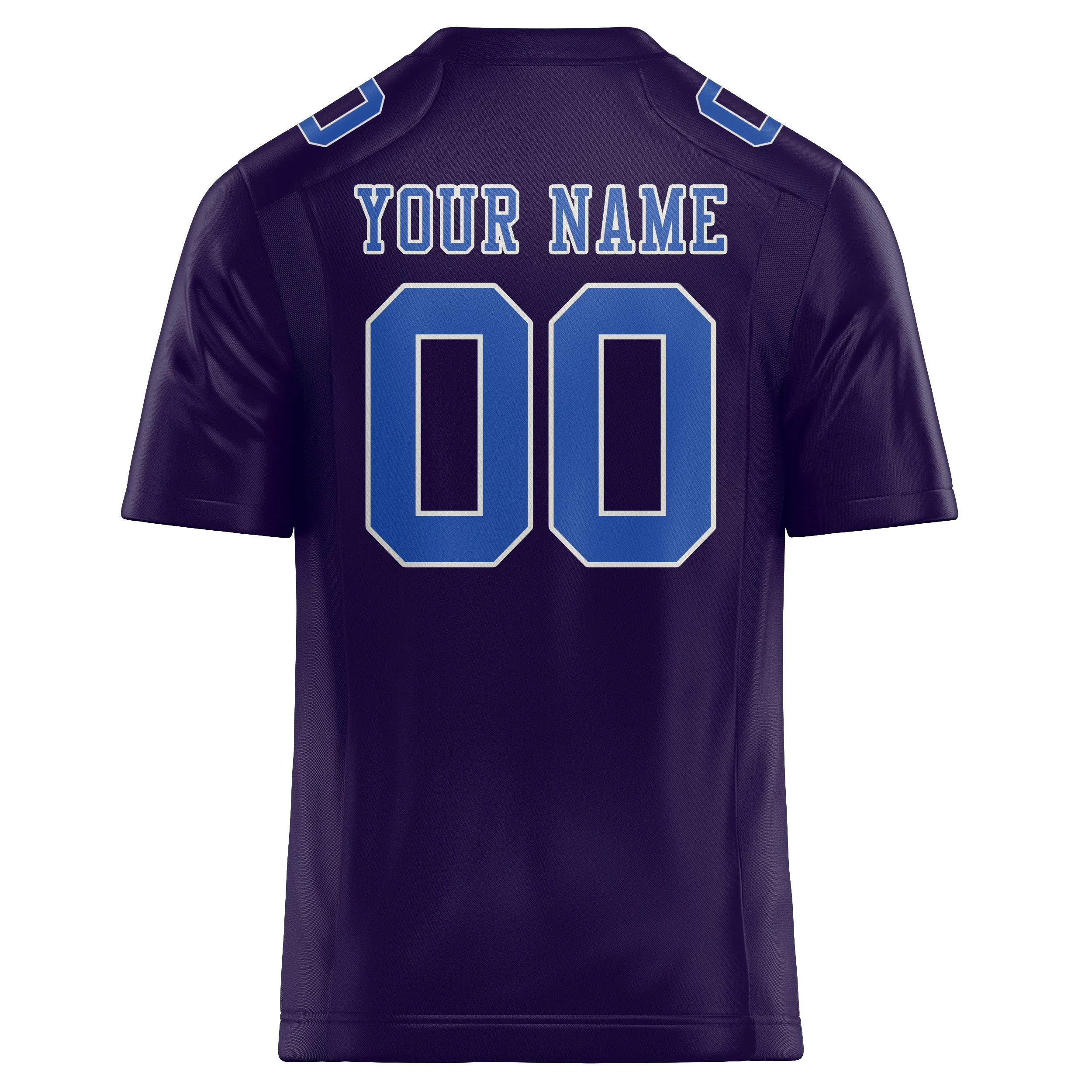 Custom Purple Sky Blue Football Jersey sold by Tailorly product image thumbnail 3