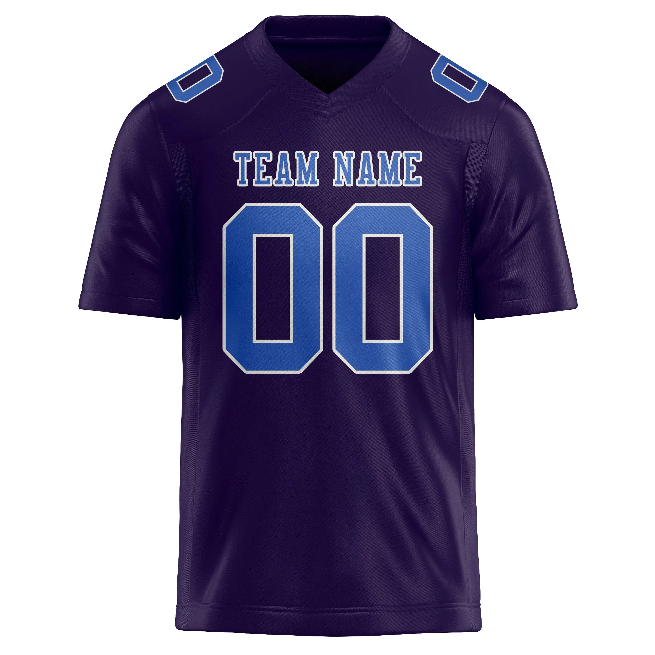 Custom Purple Sky Blue Football Jersey sold by Tailorly product image thumbnail 2