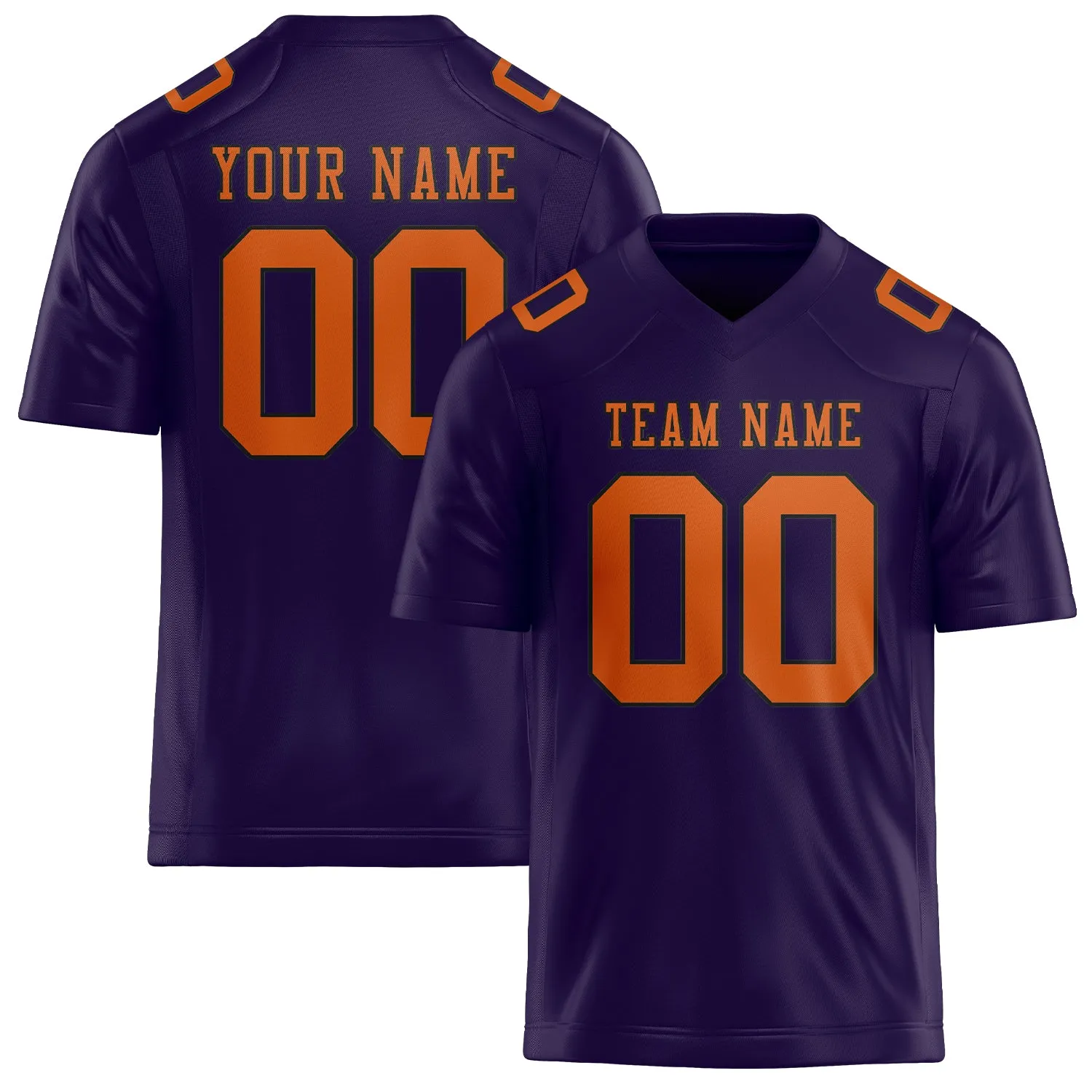 Custom Purple Orange Football Jersey sold by Tailorly