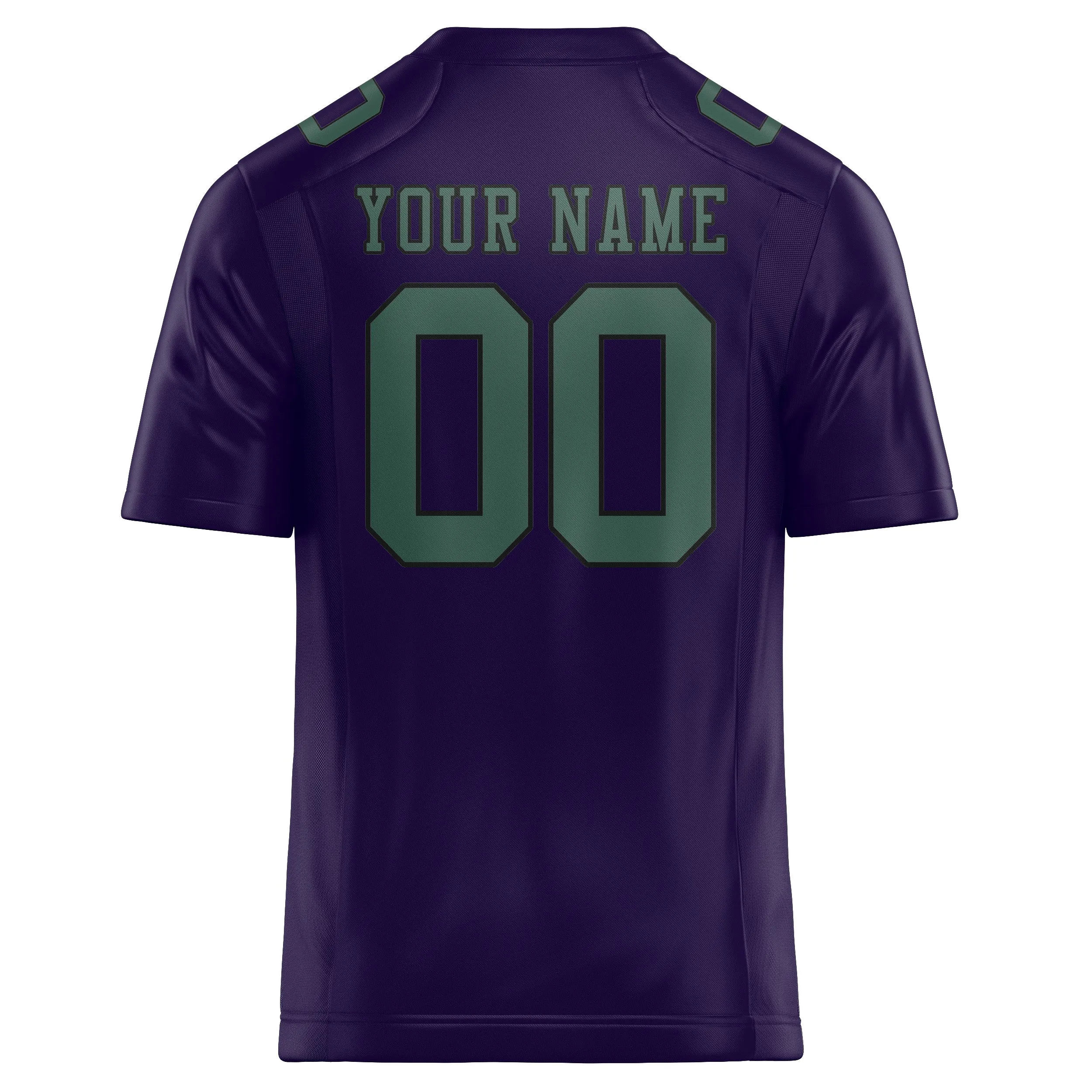 Custom Purple Blue Green Football Jersey sold by Tailorly product image thumbnail 3