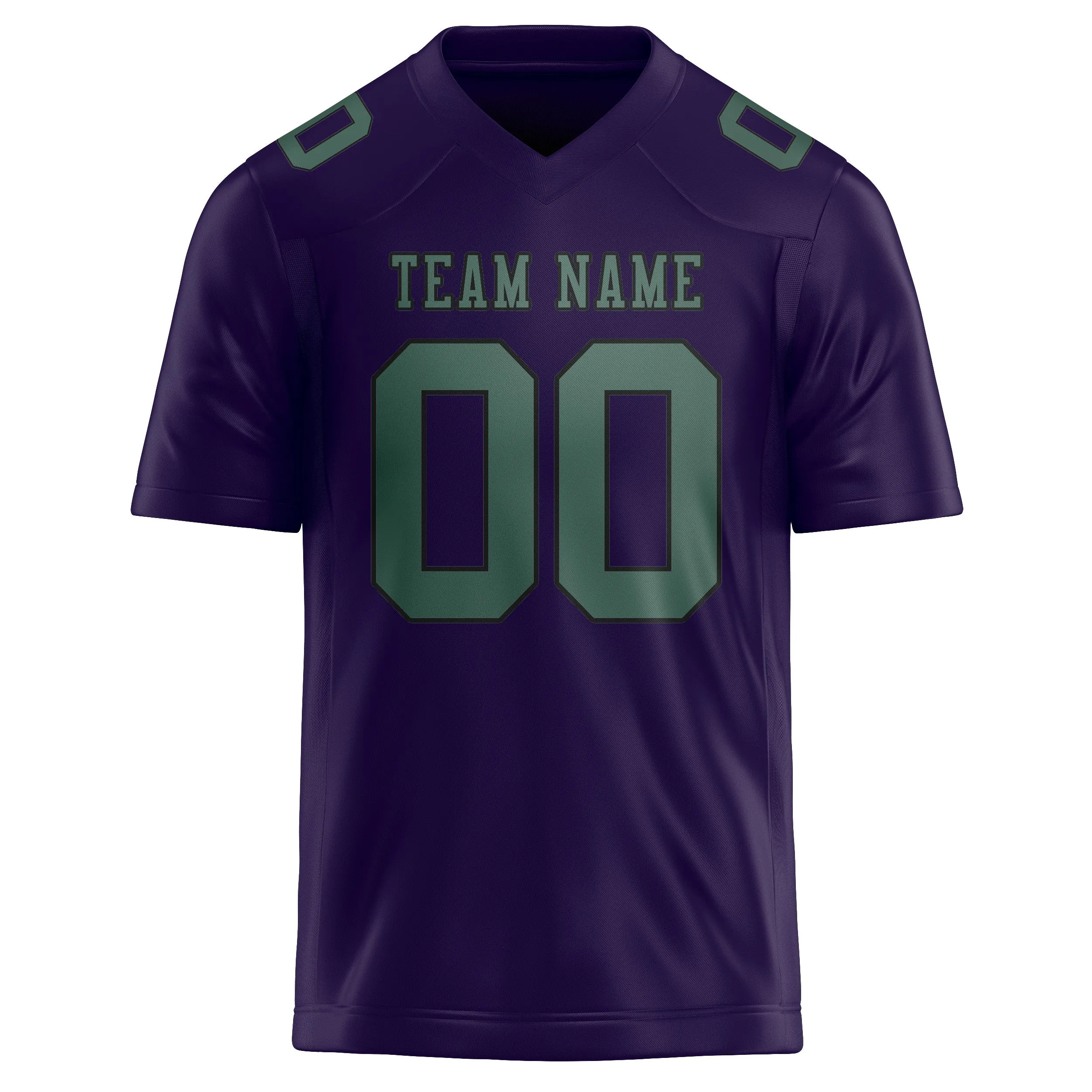 Custom Purple Blue Green Football Jersey sold by Tailorly product image thumbnail 2