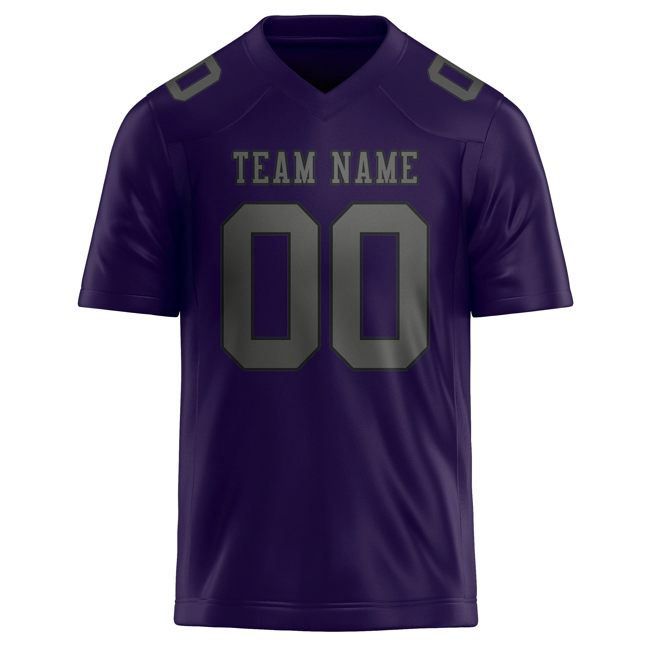 Custom Purple Dark Grey Football Jersey sold by Tailorly product image thumbnail 2