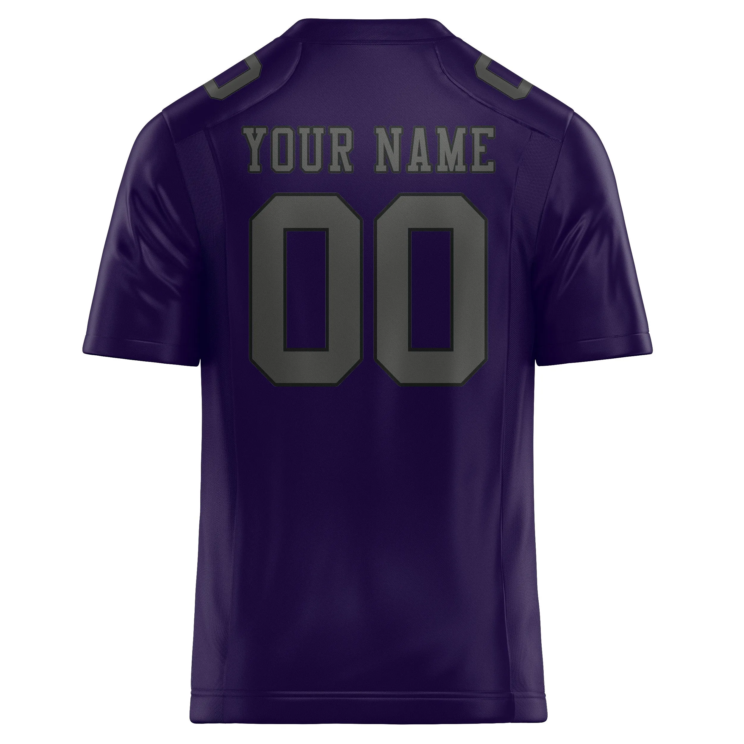 Custom Purple Dark Grey Football Jersey sold by Tailorly product image thumbnail 3