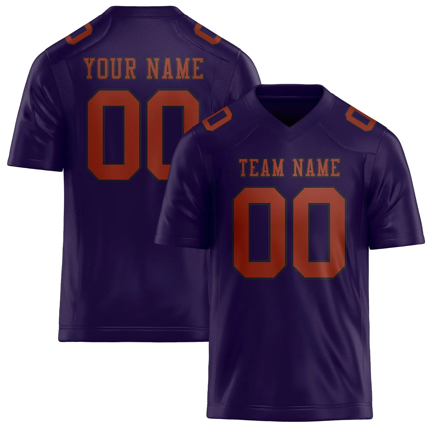 Custom Purple Coral Red Football Jersey sold by Tailorly
