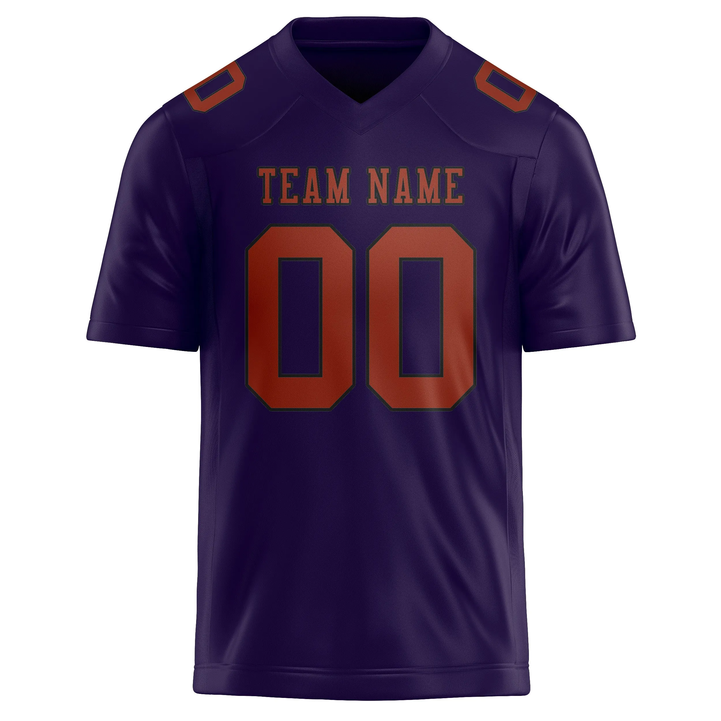Custom Purple Coral Red Football Jersey sold by Tailorly product image thumbnail 2