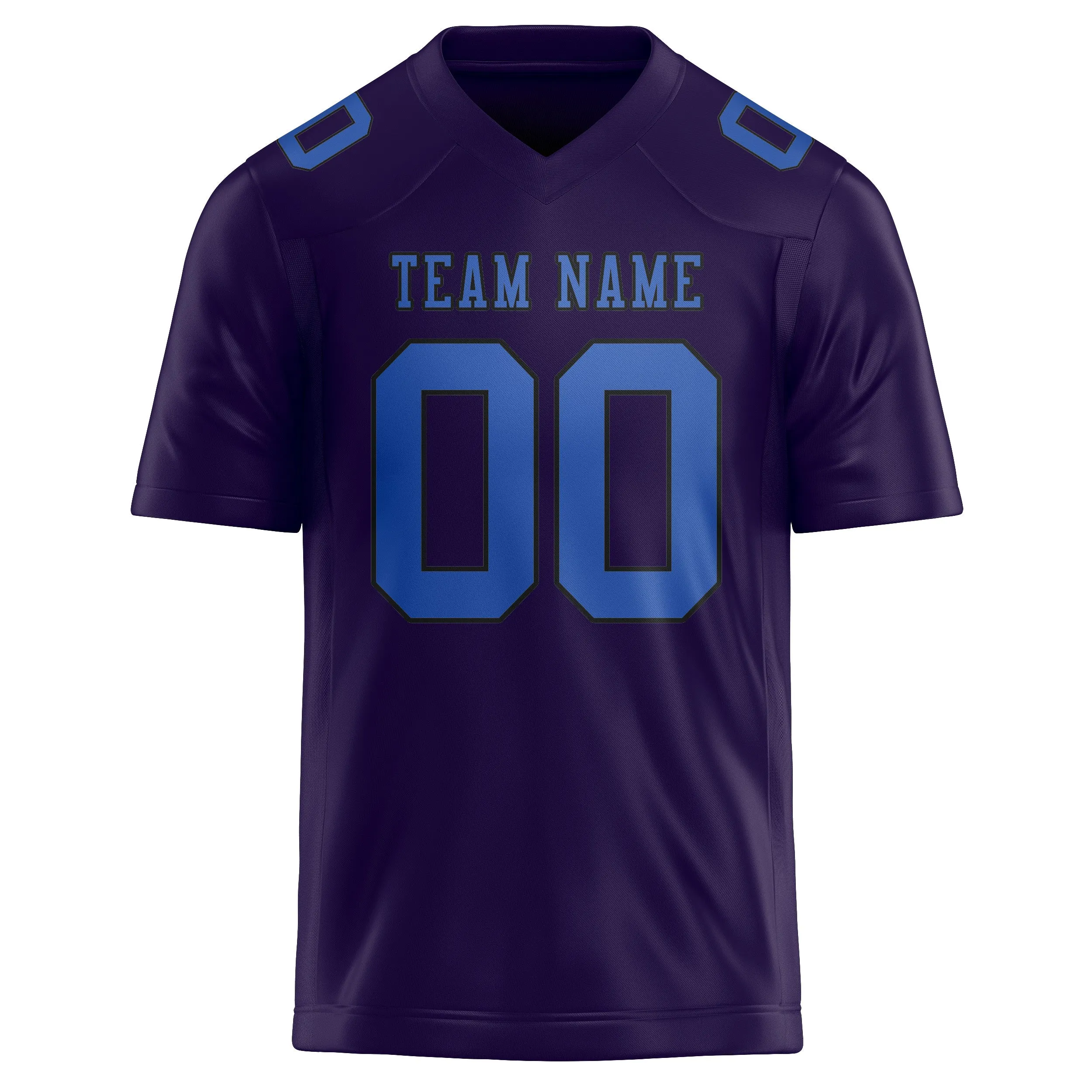 Custom Purple Sky Blue Football Jersey sold by Tailorly product image thumbnail 2