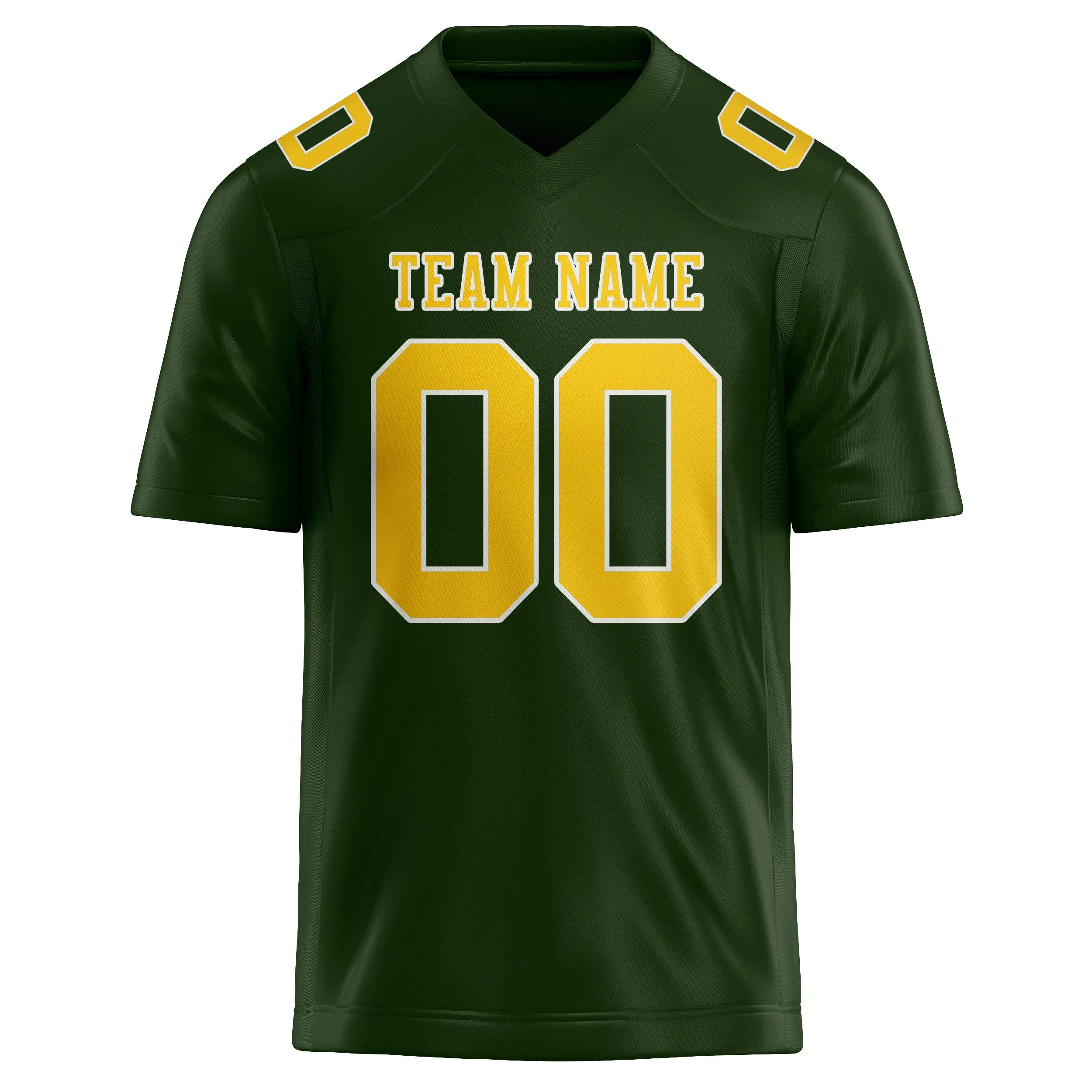 Custom Dark Green Gold Football Jersey sold by Tailorly product image thumbnail 2