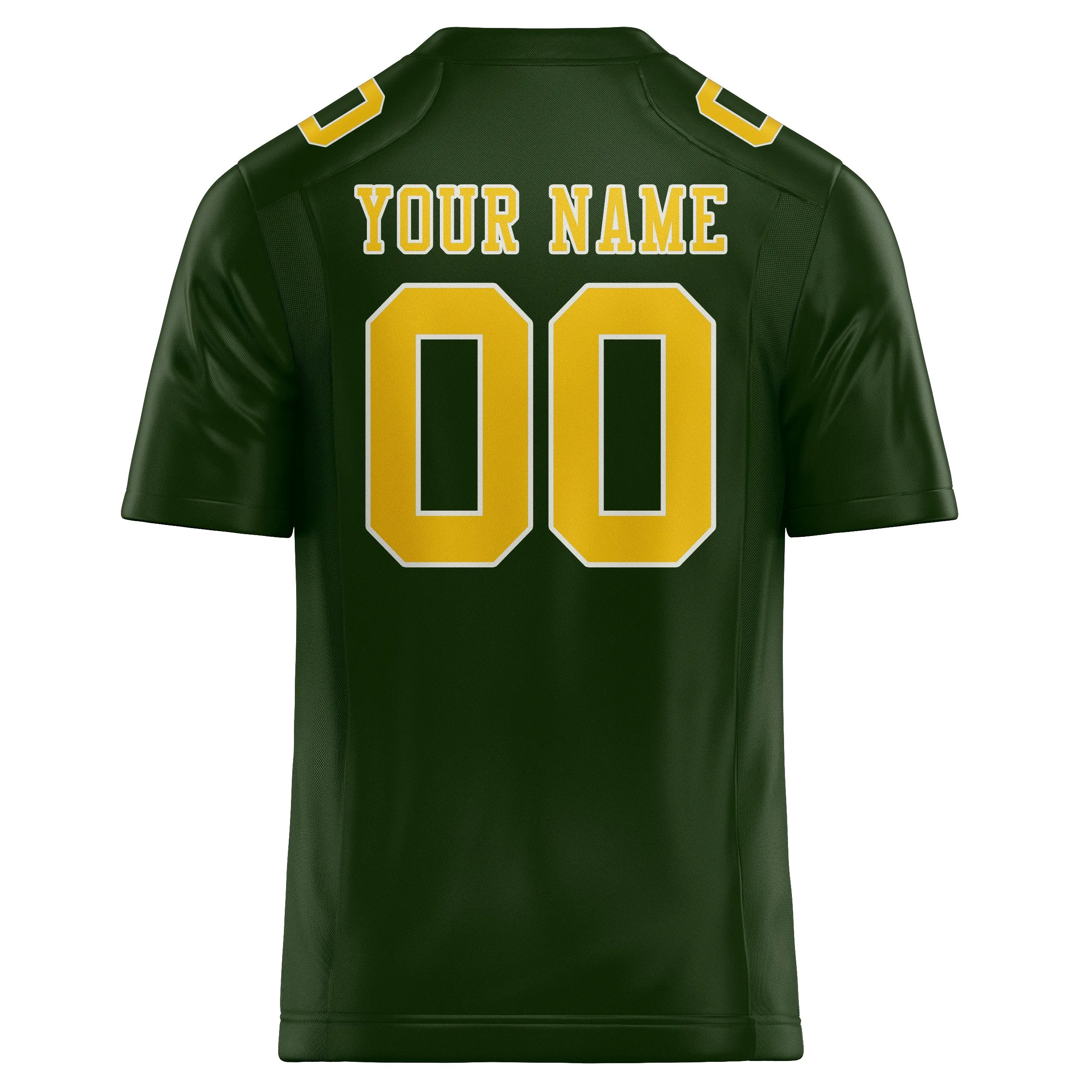 Custom Dark Green Gold Football Jersey sold by Tailorly product image thumbnail 3