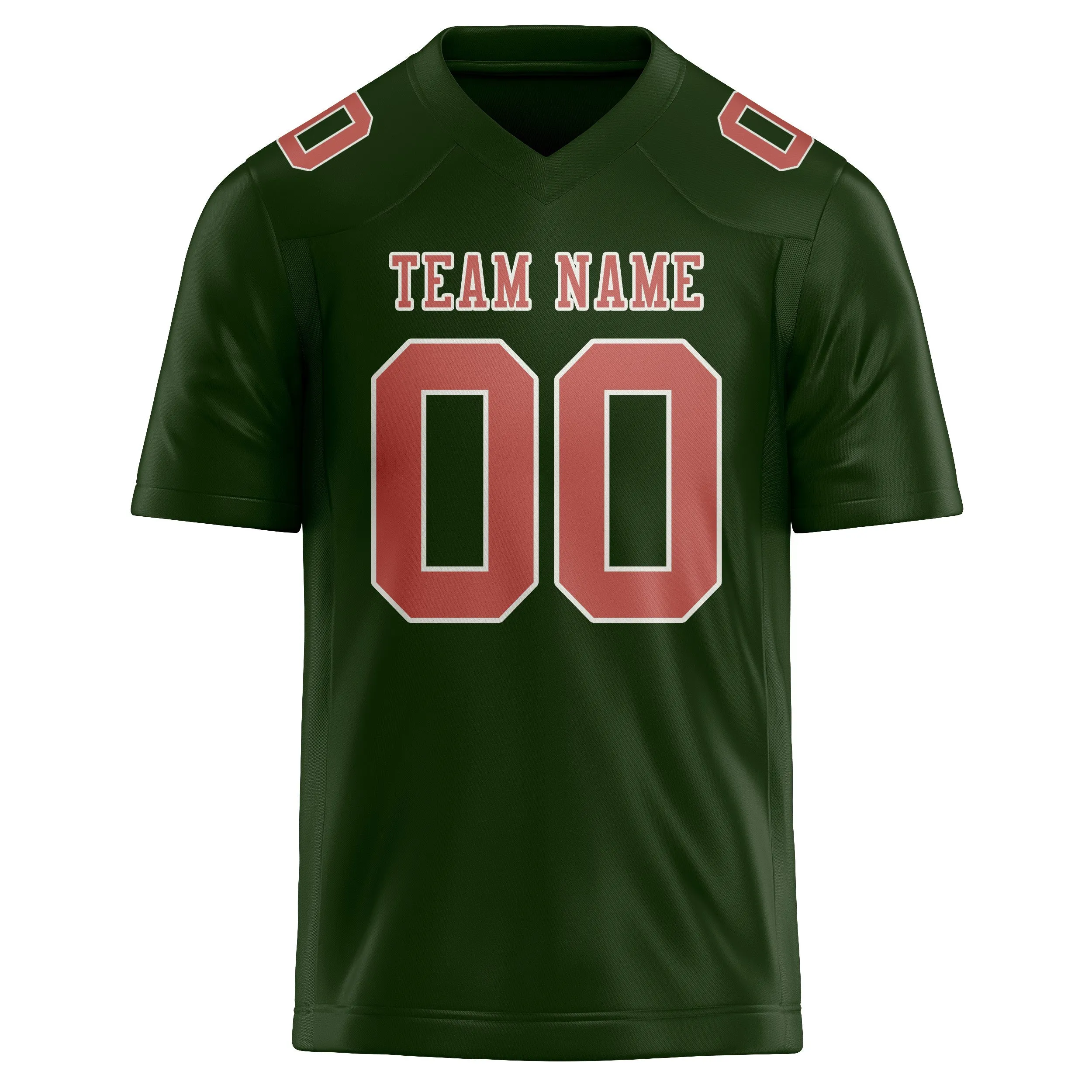 Custom Dark Green Copper Rose Football Jersey sold by Tailorly product image thumbnail 2