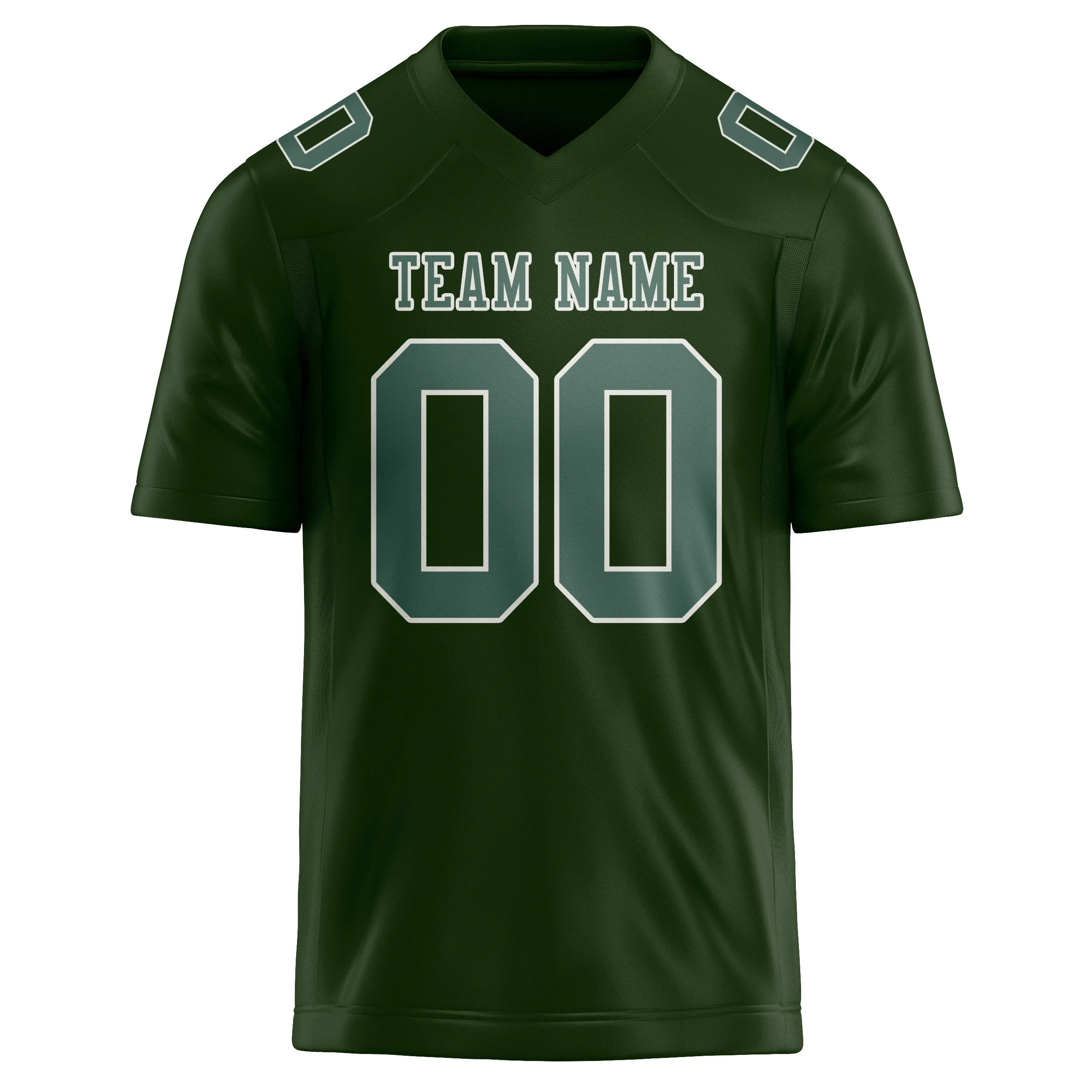 Custom Dark Green Blue Green Football Jersey sold by Tailorly product image thumbnail 2