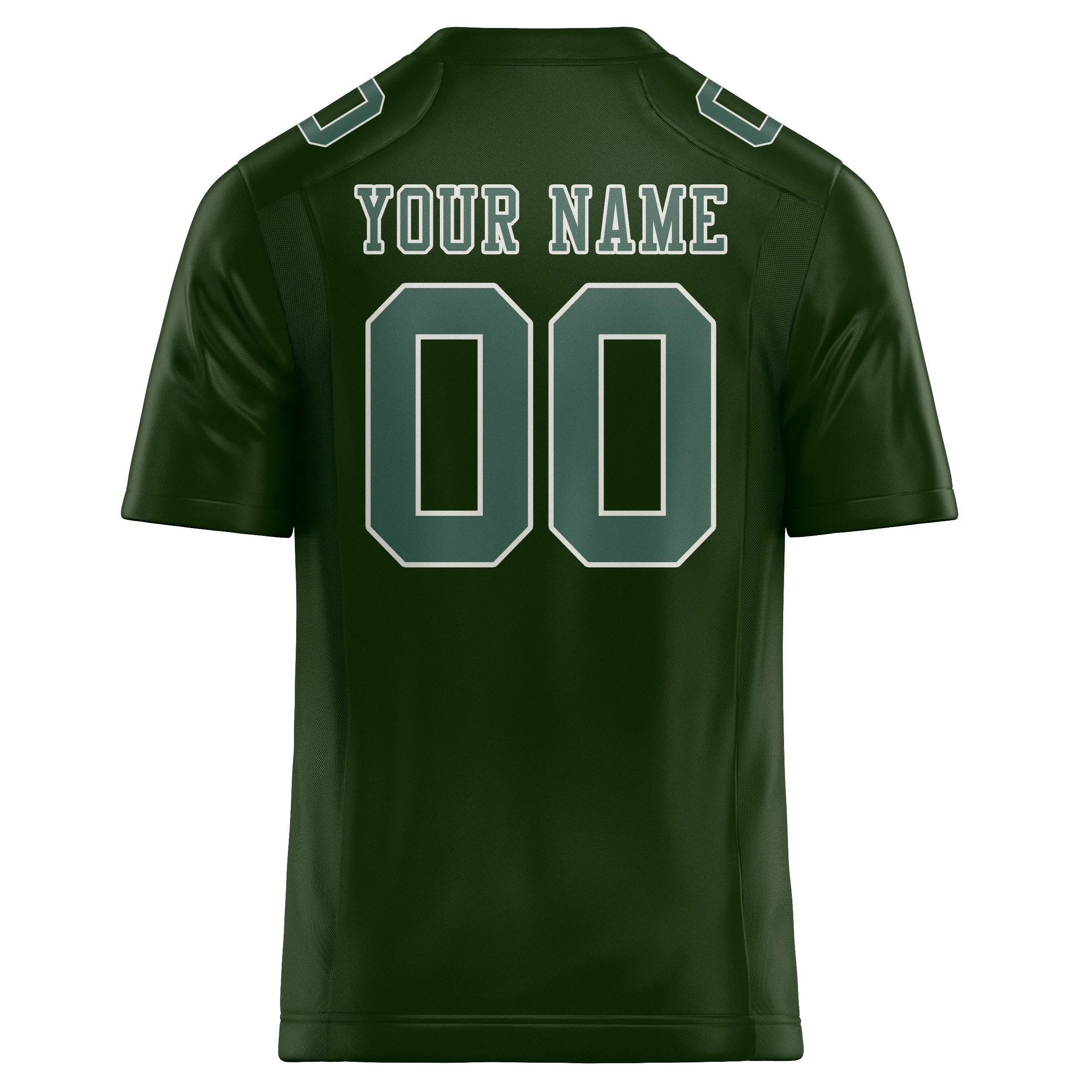 Custom Dark Green Blue Green Football Jersey sold by Tailorly product image thumbnail 3