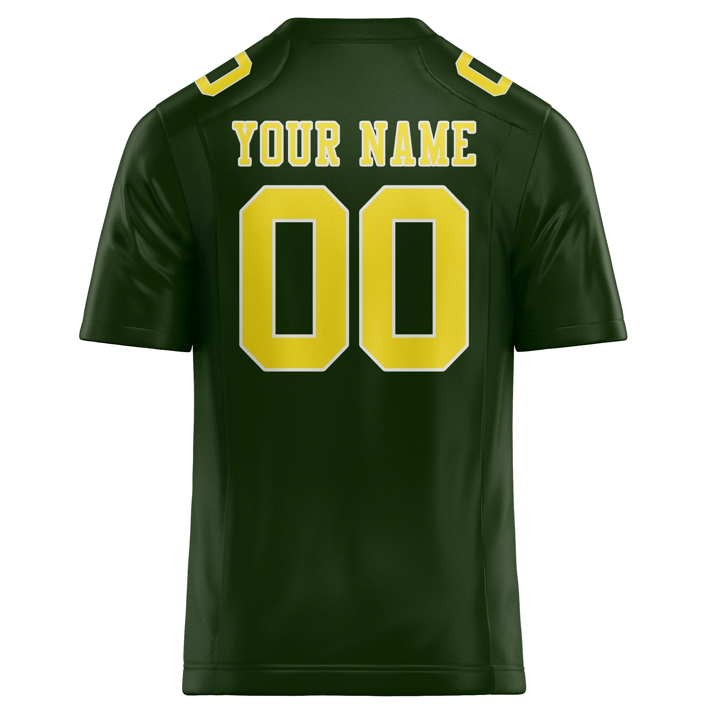 Custom Dark Green Light Yellow Football Jersey sold by Tailorly product image thumbnail 3