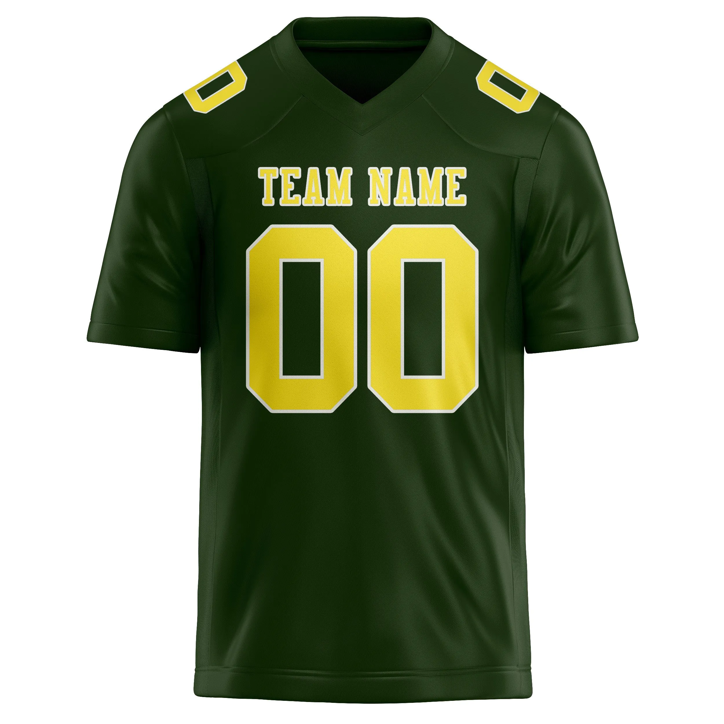 Custom Dark Green Light Yellow Football Jersey sold by Tailorly product image thumbnail 2