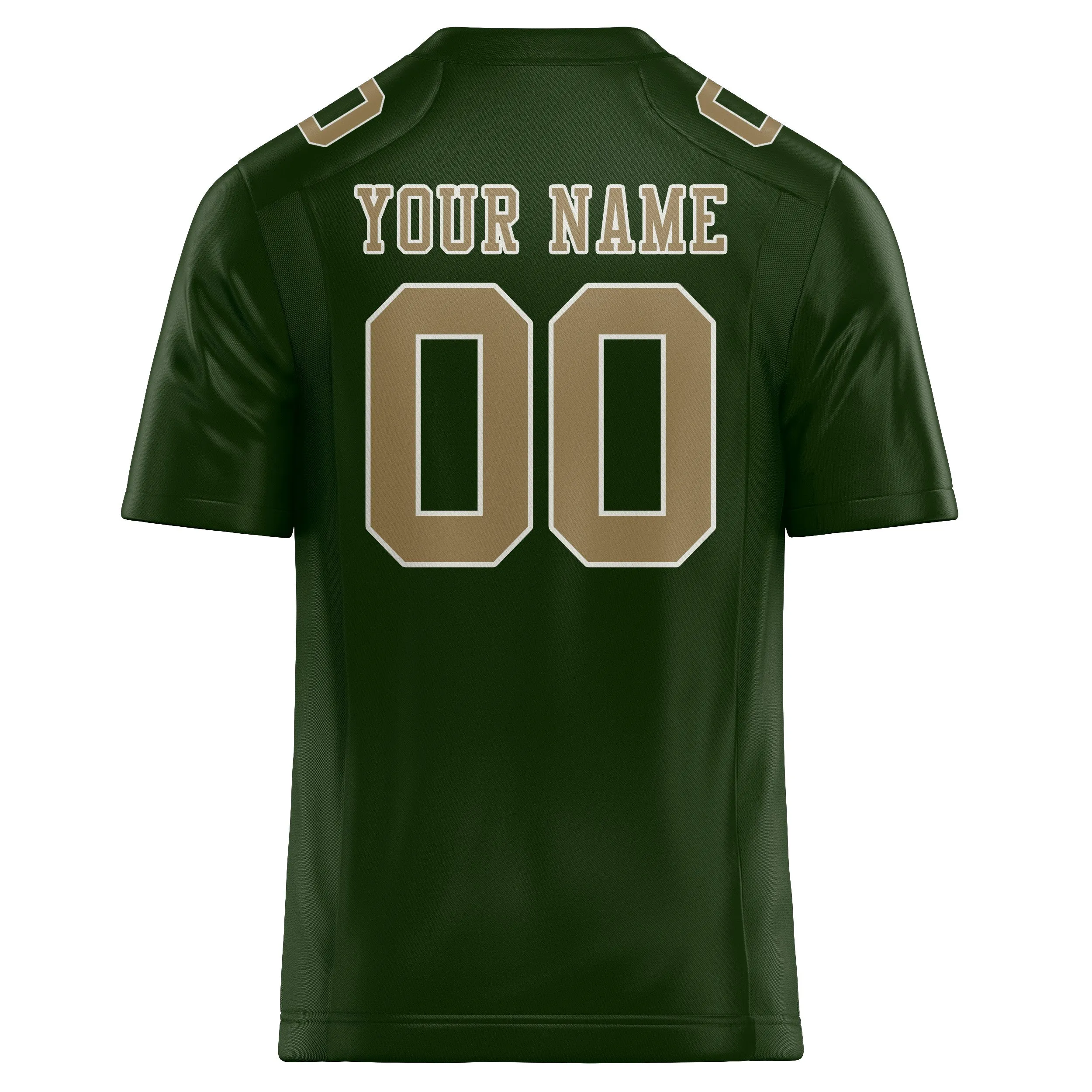Custom Dark Green Light Khaki Football Jersey sold by Tailorly product image thumbnail 3