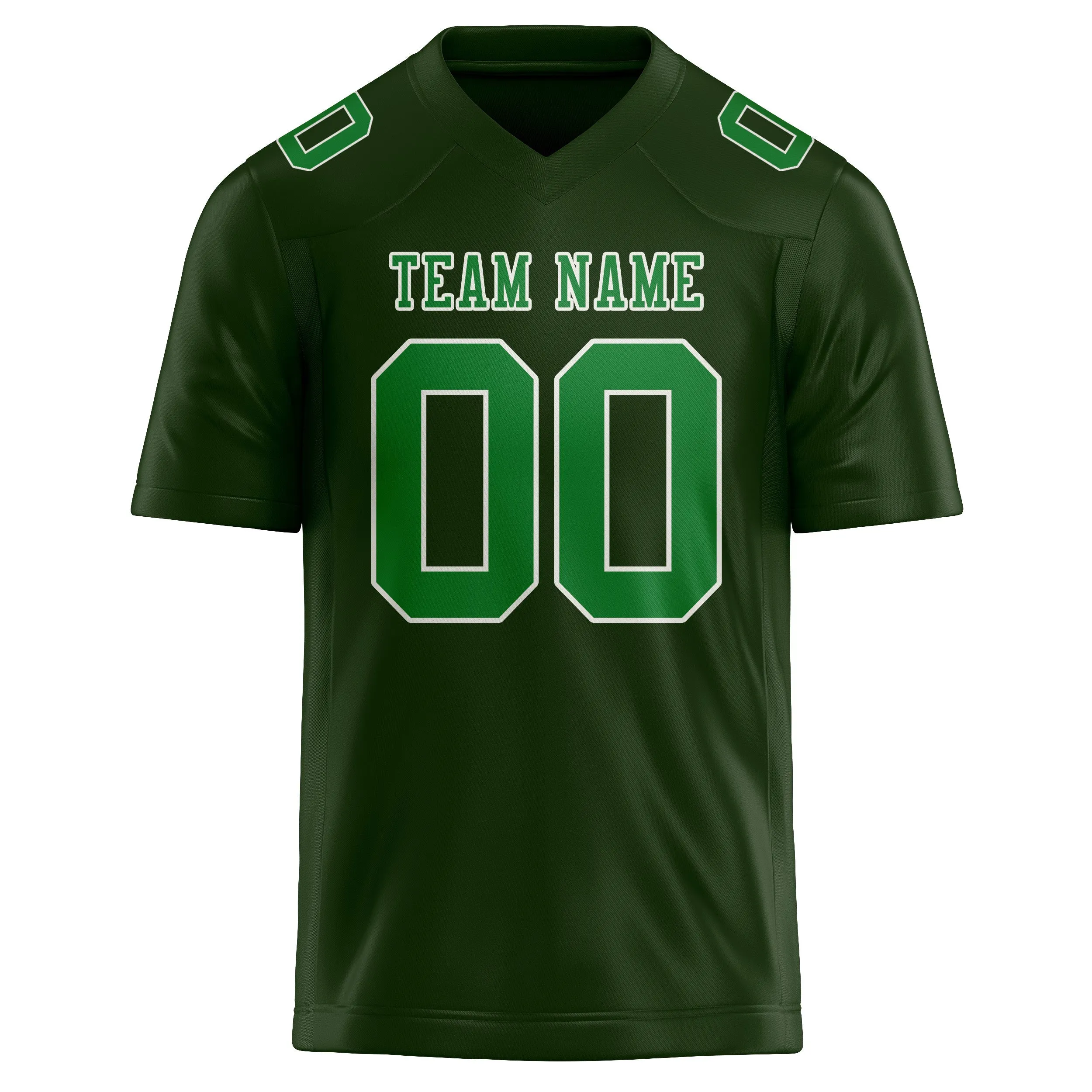 Custom Dark Green Emerald Green Football Jersey sold by Tailorly product image thumbnail 2