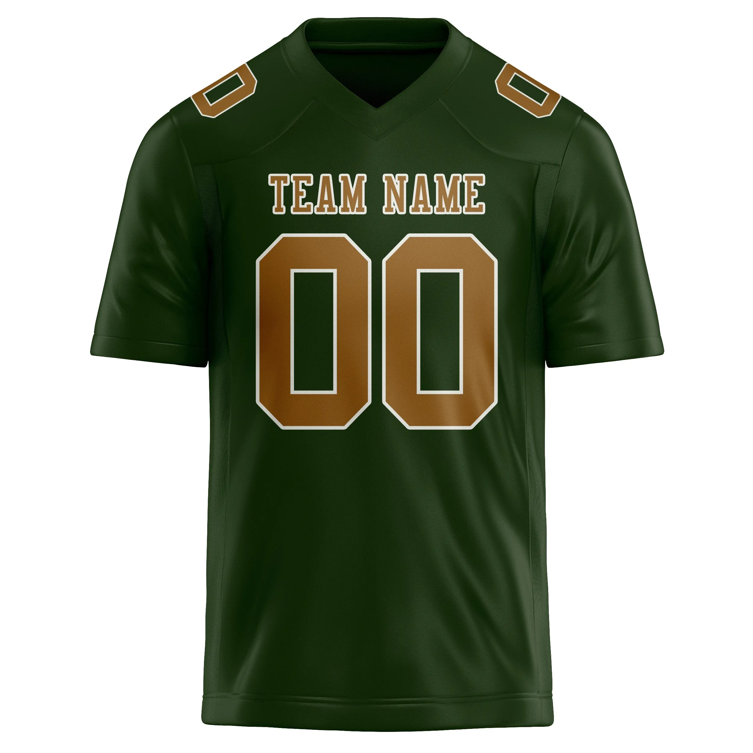Custom Dark Green Khaki Football Jersey sold by Tailorly product image thumbnail 2