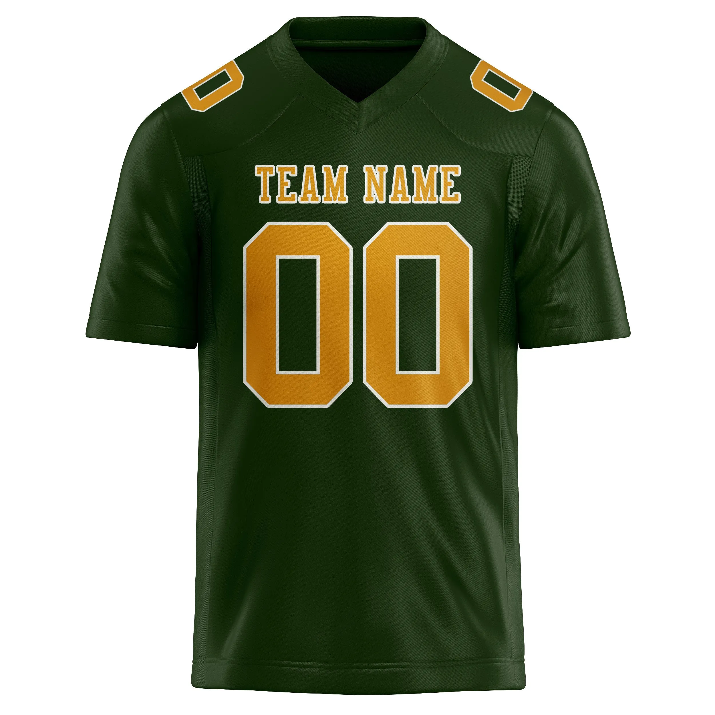 Custom Dark Green Yellow Football Jersey sold by Tailorly product image thumbnail 2