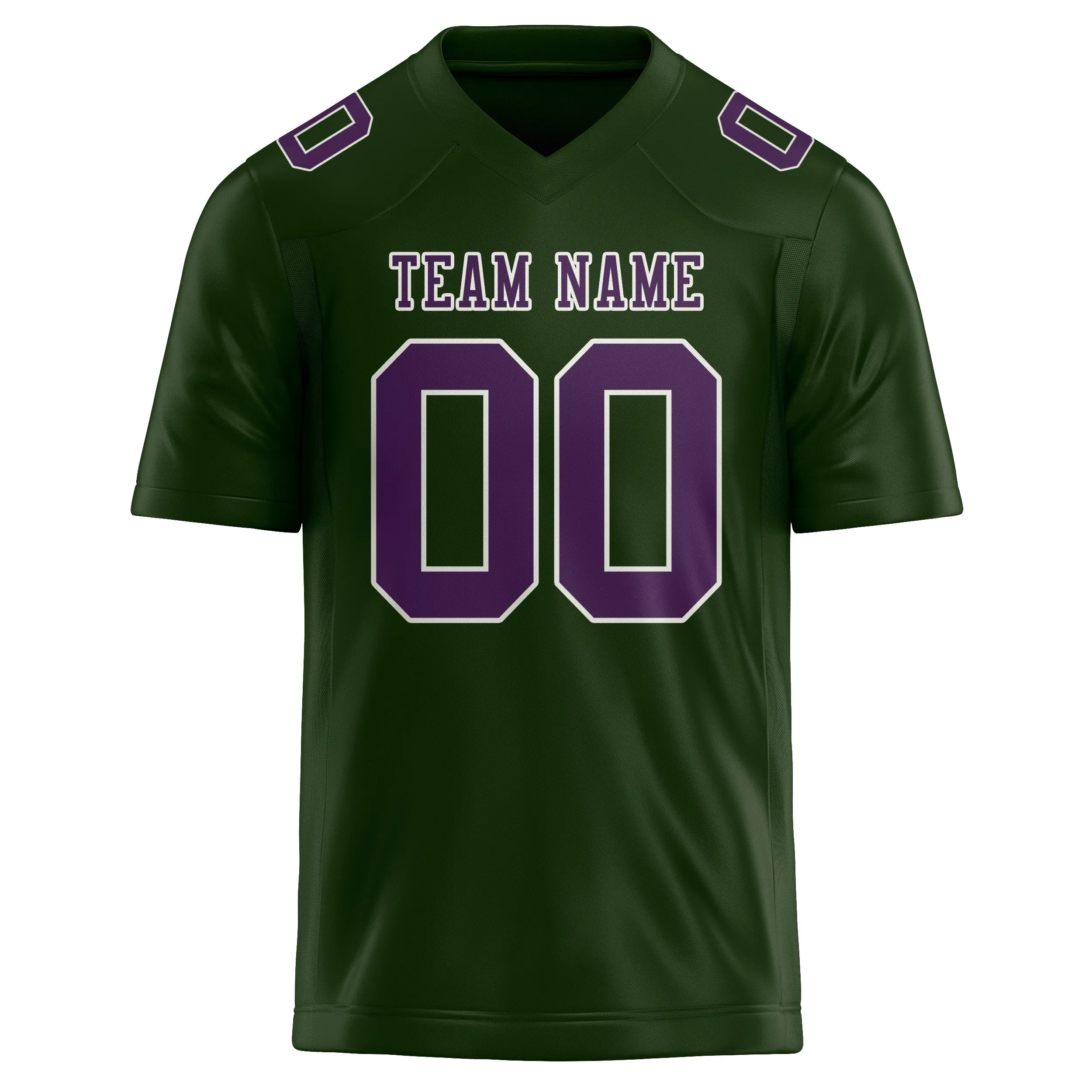 Custom Dark Green Purple Football Jersey sold by Tailorly product image thumbnail 2
