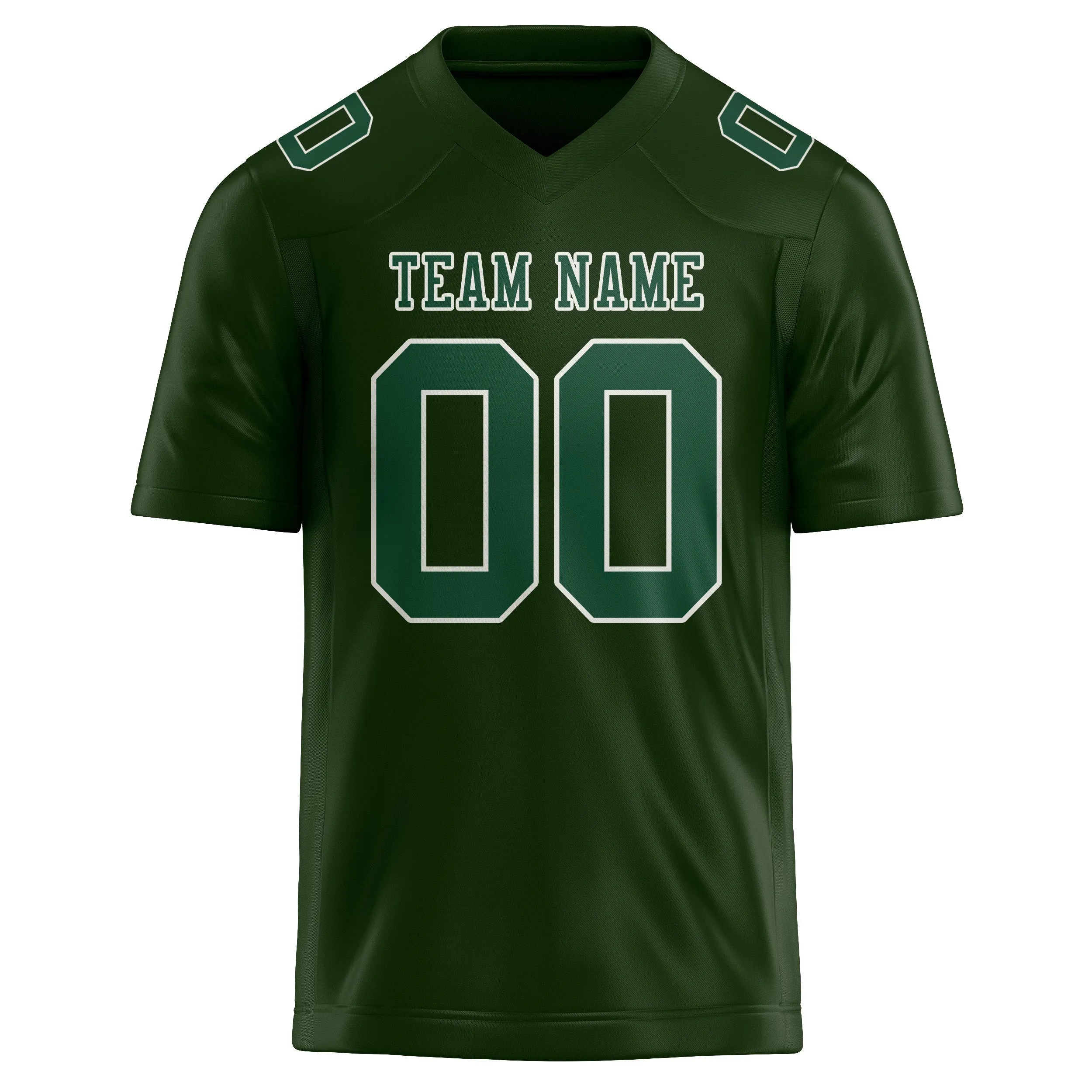 Custom Dark Green Green Football Jersey sold by Tailorly product image thumbnail 2