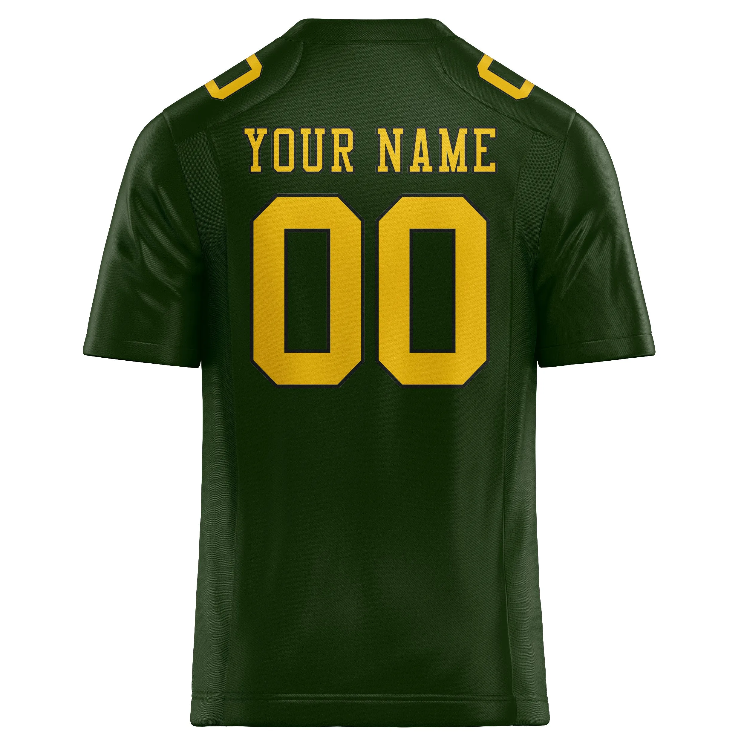 Custom Dark Green Gold Football Jersey sold by Tailorly product image thumbnail 3