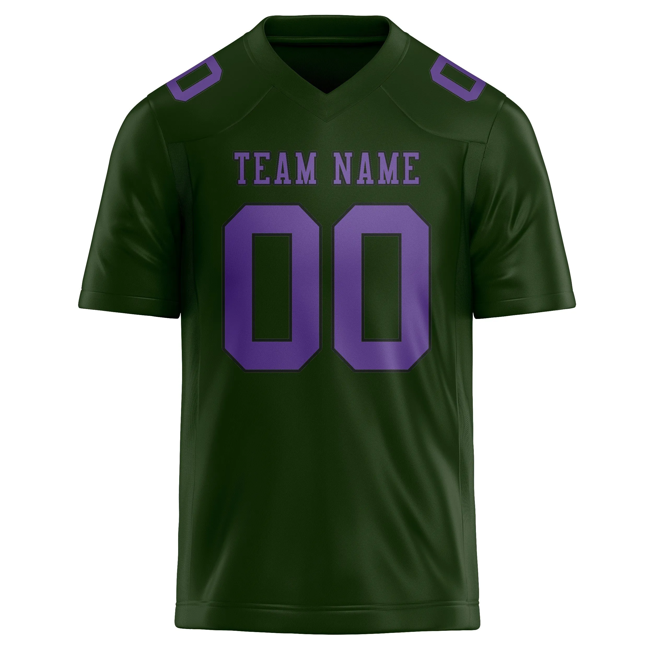 Custom Dark Green Light Purple Football Jersey sold by Tailorly product image thumbnail 2