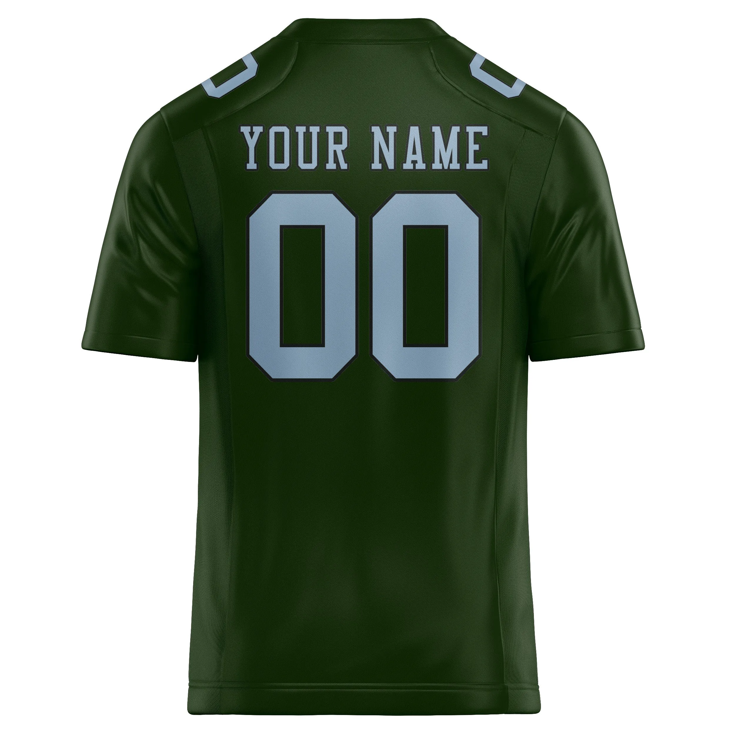 Custom Dark Green Light Blue Football Jersey sold by Tailorly product image thumbnail 3