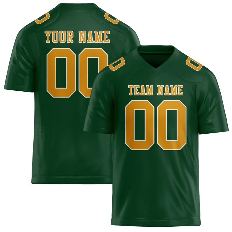 Custom Green Yellow Football Jersey made by Tailorly