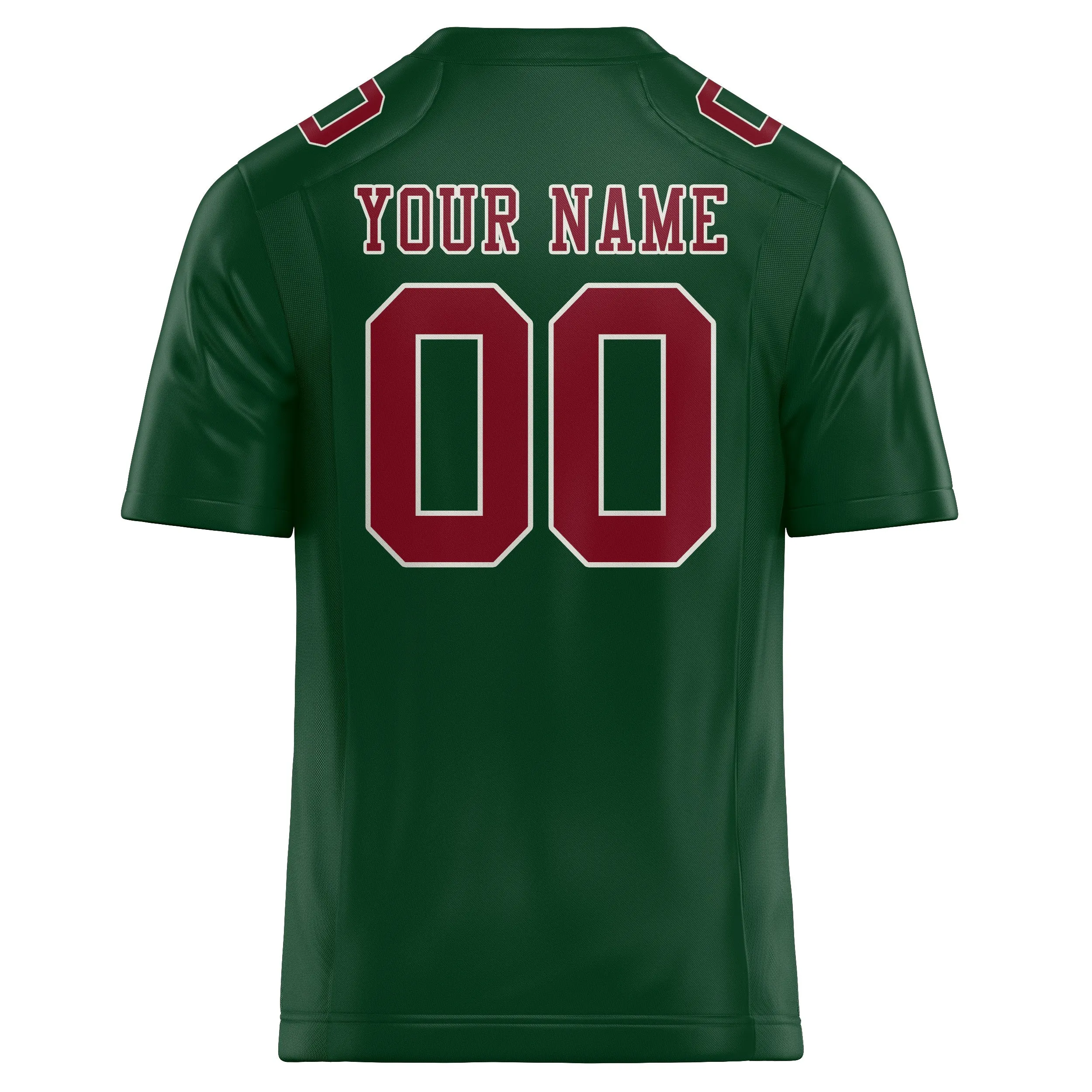 Custom Green Crimson Red Football Jersey sold by Tailorly product image thumbnail 3