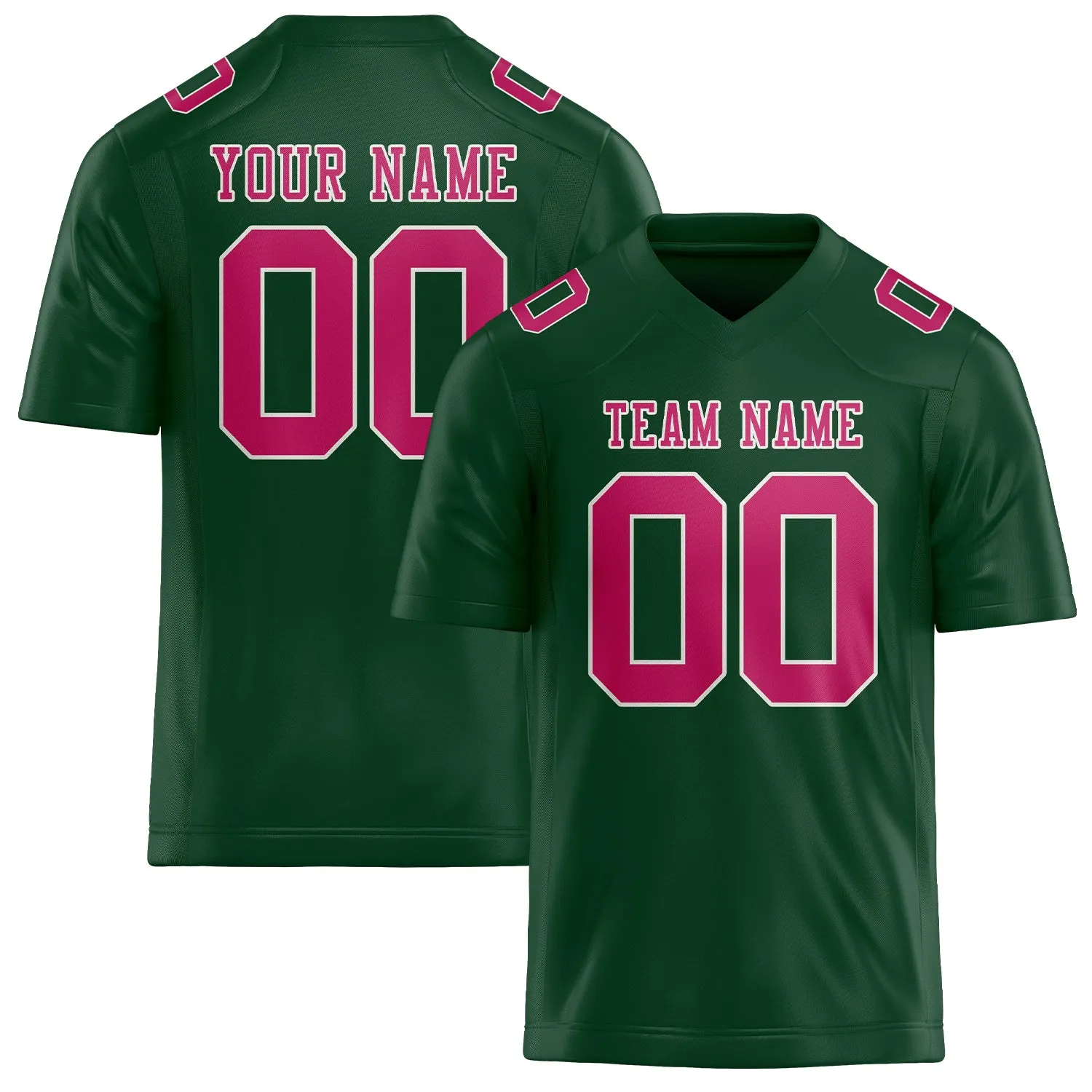 Custom Green Pink Football Jersey sold by Tailorly